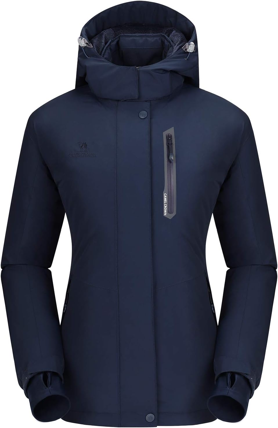 CAMEL CROWN Women’s Mountain Snow Waterproof Ski Jacket Detachable Hood Windproo...