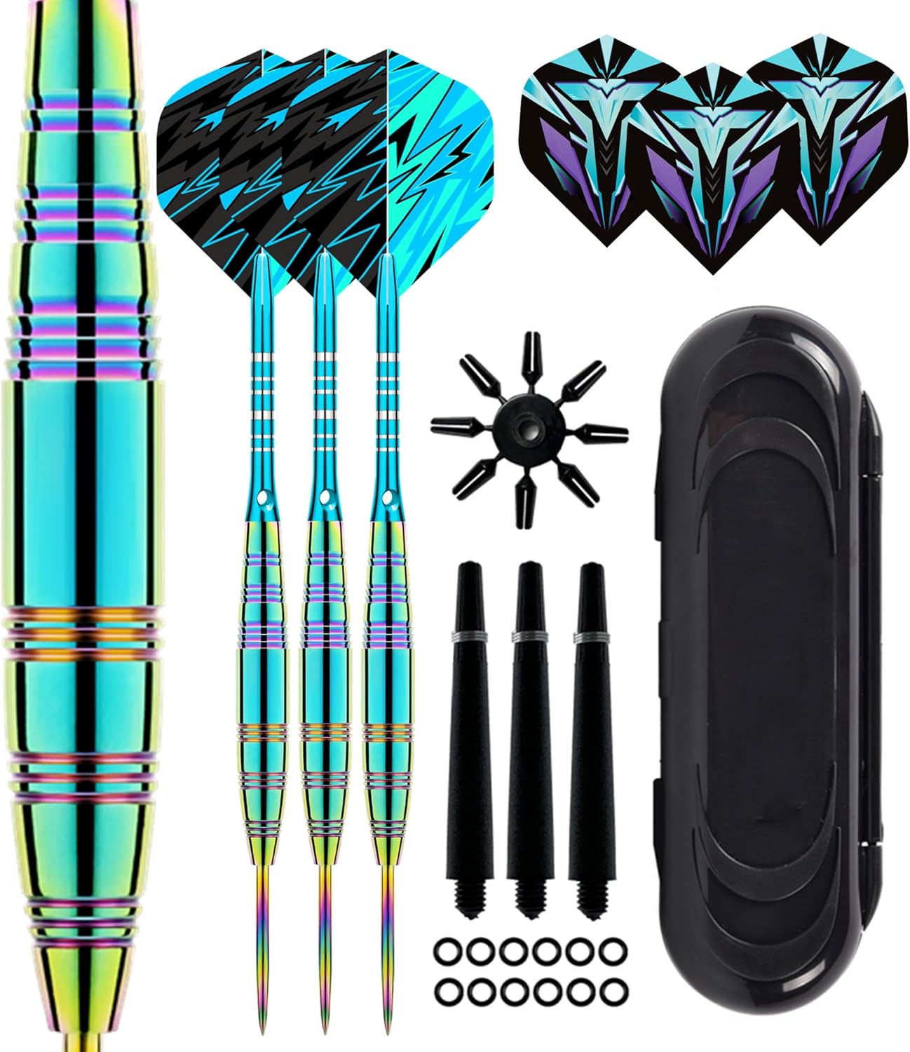 Steel Tip Darts Set,3 Pack Professional Dart with Aluminum Shafts and Darts Case