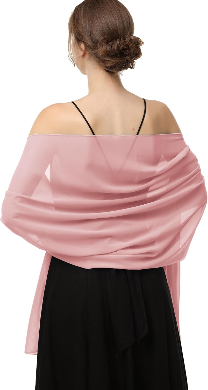 Baoqiya Women's Shawls and Wraps for Evening Dress Chiffon Shawl Soft Elegant Si...
