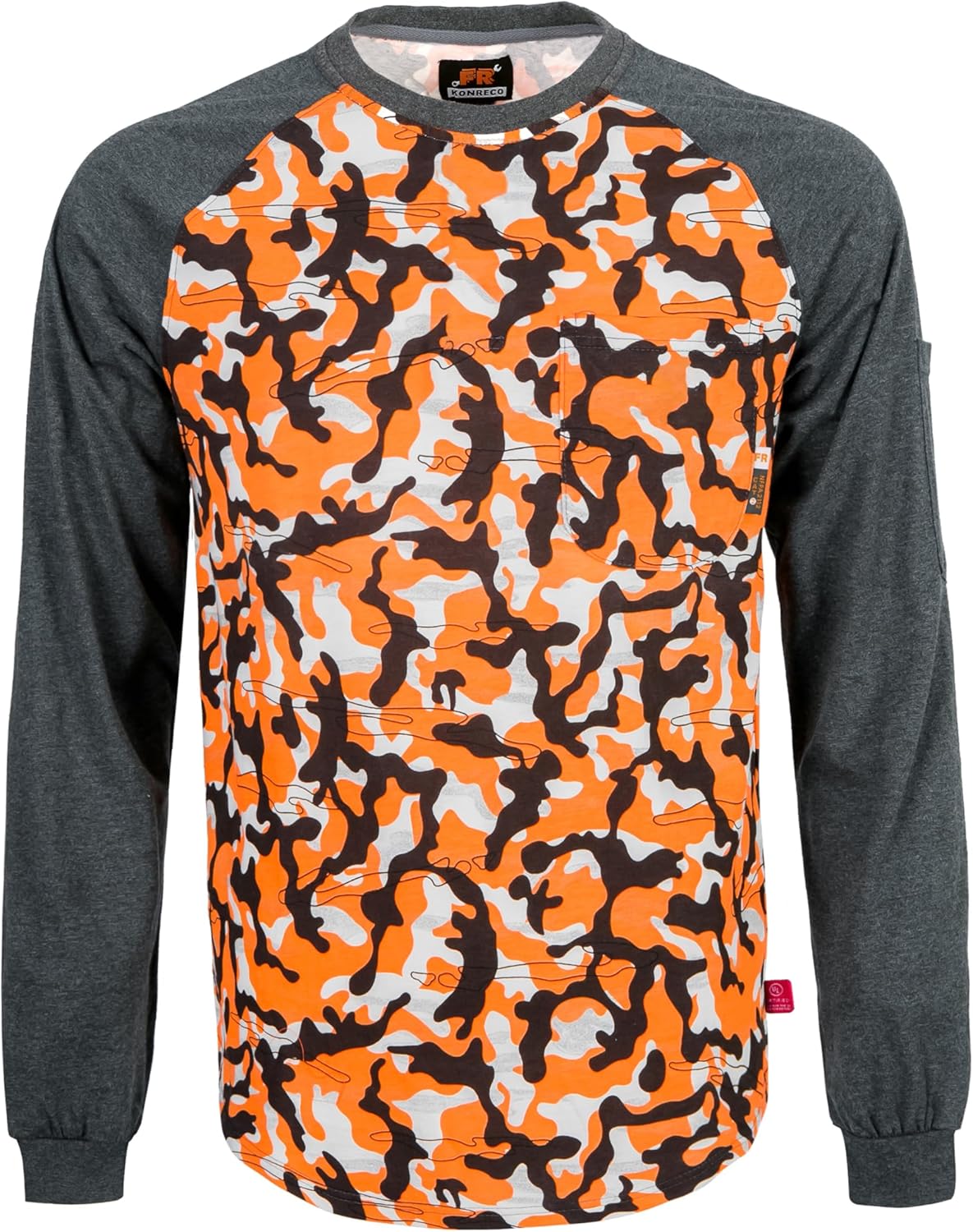 KONRECO FR Shirts for Men Crewneck 6oz Jersey Lightweight Flame Resistant Work T...