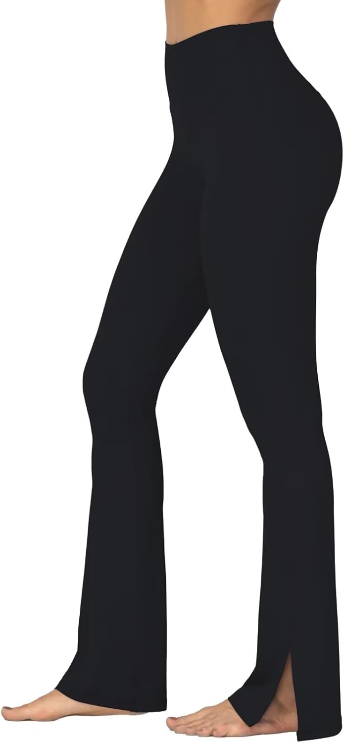 Sunzel Sunzfly Split Hem Flare Leggings for Women, High Waisted Casual Bootcut F...