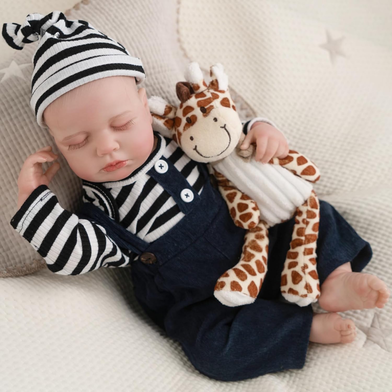Jirachi Lifelike Reborn Baby Dolls, 18-Inch Soft Body Real Life Sleeping Baby Bo...