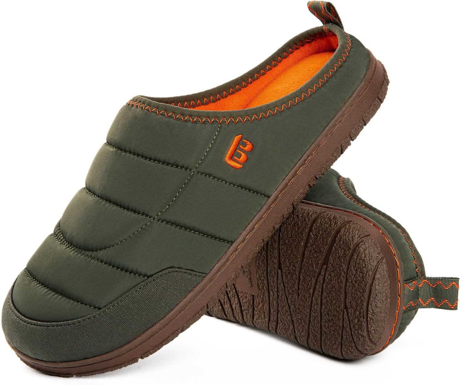 LongBay Men's Two-Tone Slippers Memory Foam Camping House Shoes Nylon Slip On fo...