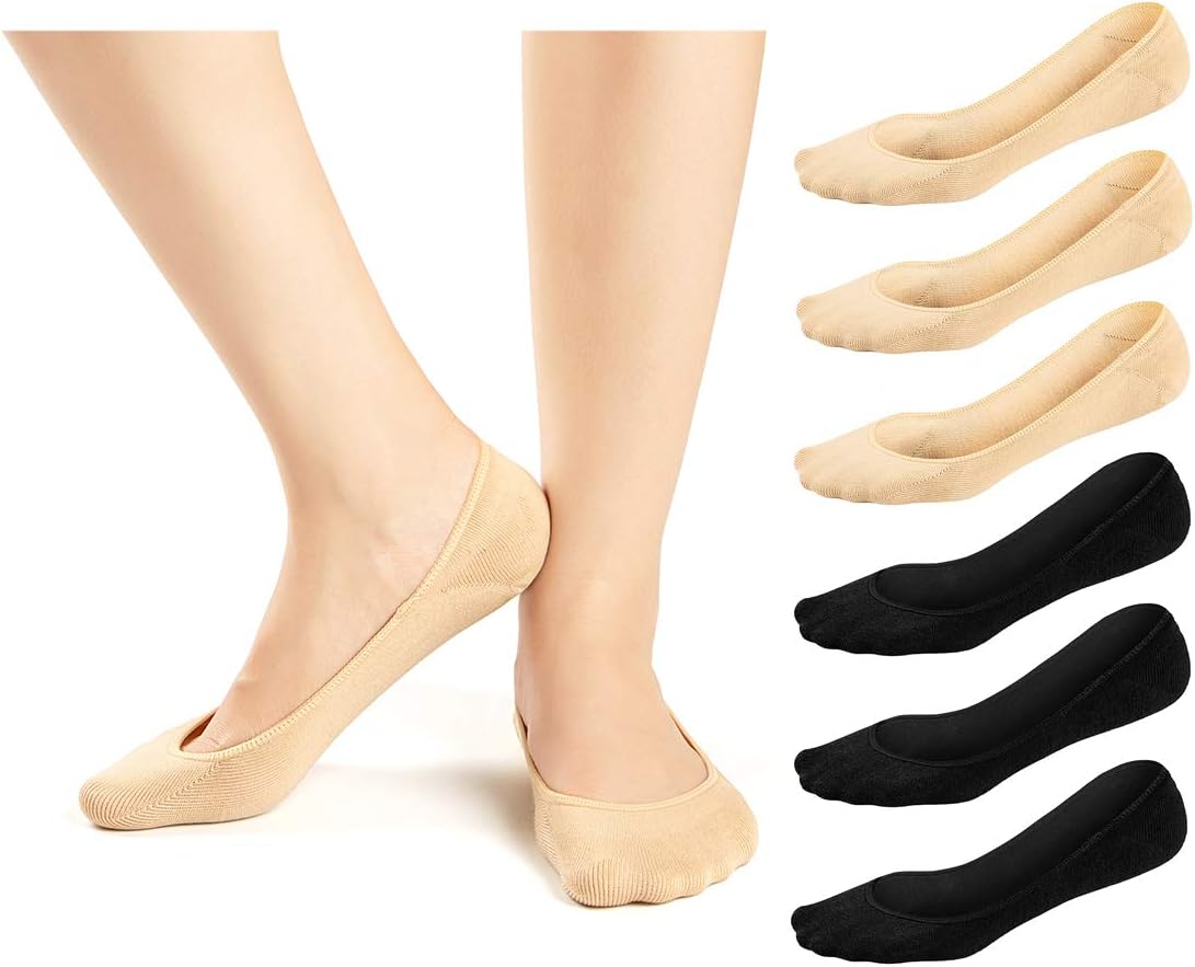 JaosWish Women No Show Socks Ultra Low Cut Liner Socks Non Slip Invisible Socks...