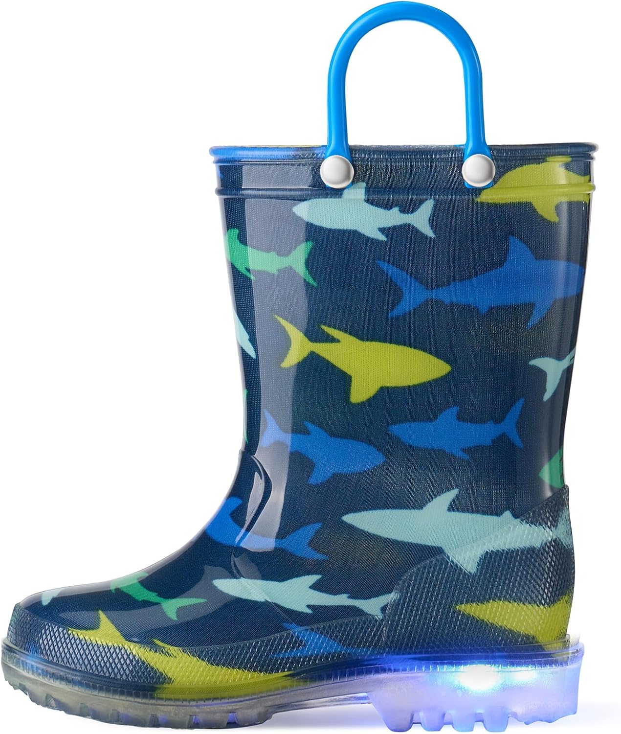 HISEA Kids Rain Boots for Boys Girls, Waterproof Lightweight Rain Boots Light Up...