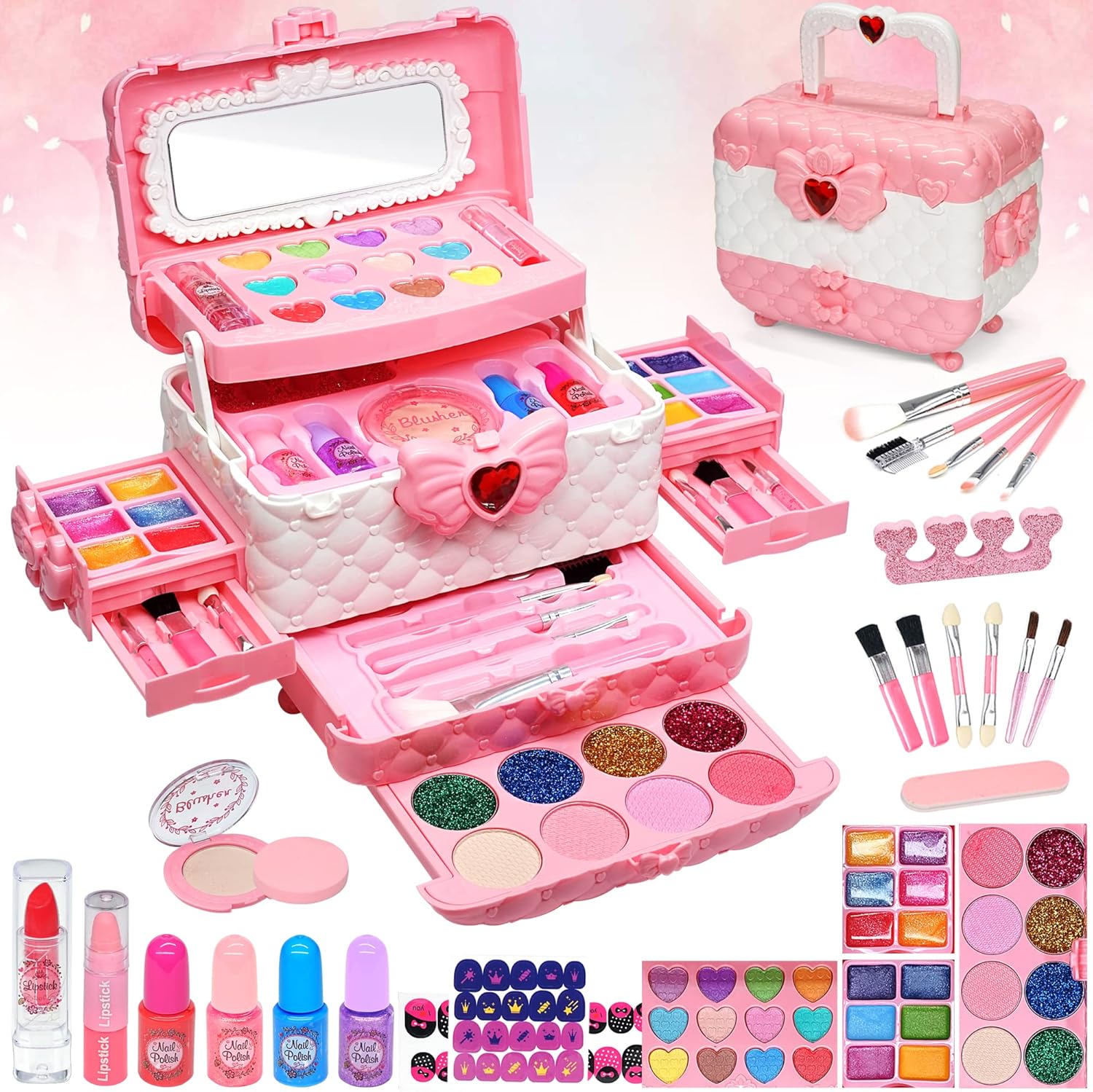 Kids Makeup Sets For Girls Toys - Children Makeup Sets For Girls Washable Make U...