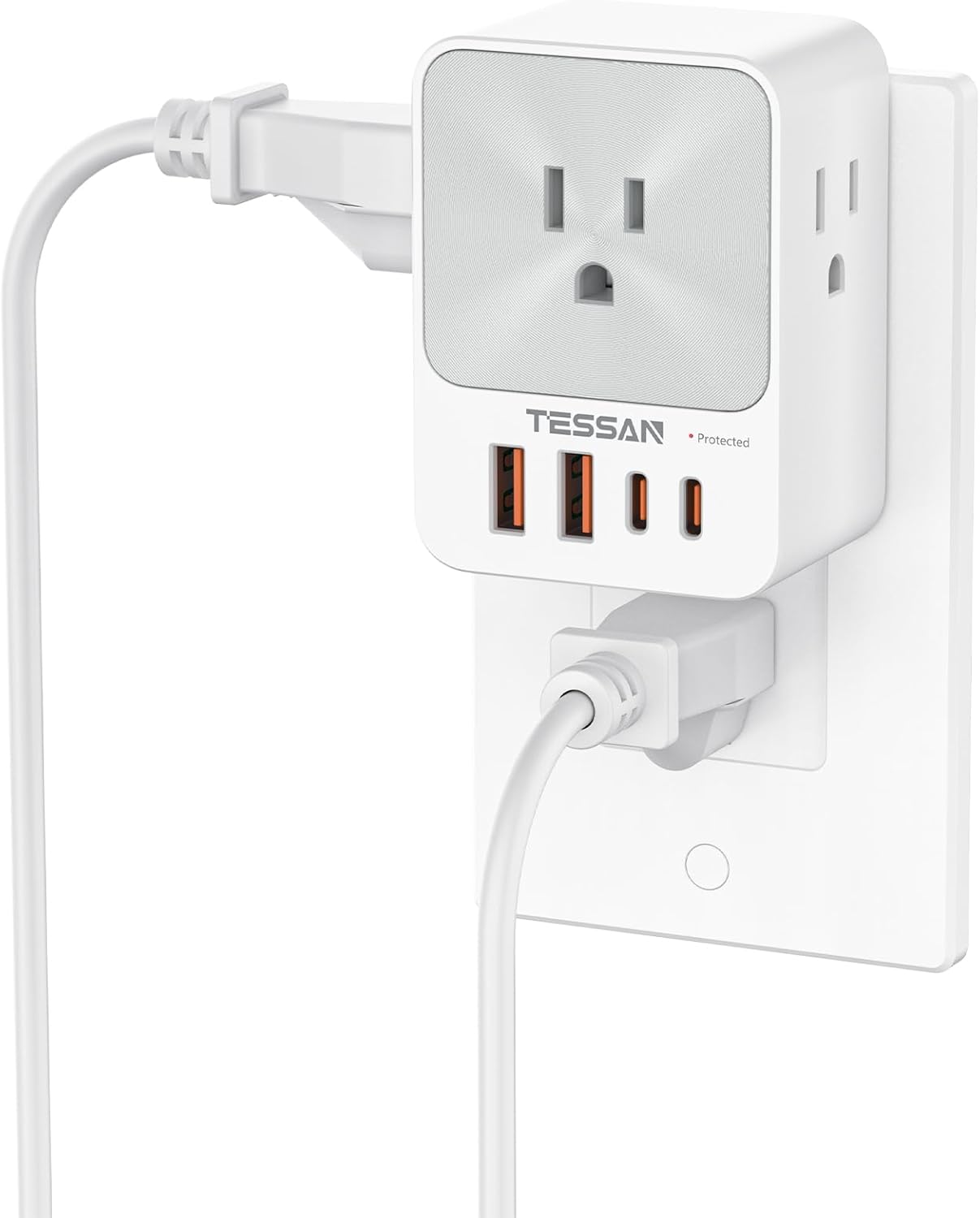 USB C Charger Block 20W PD, TESSAN 4 USB Wall Charger Fast Charging with 3 Outle...