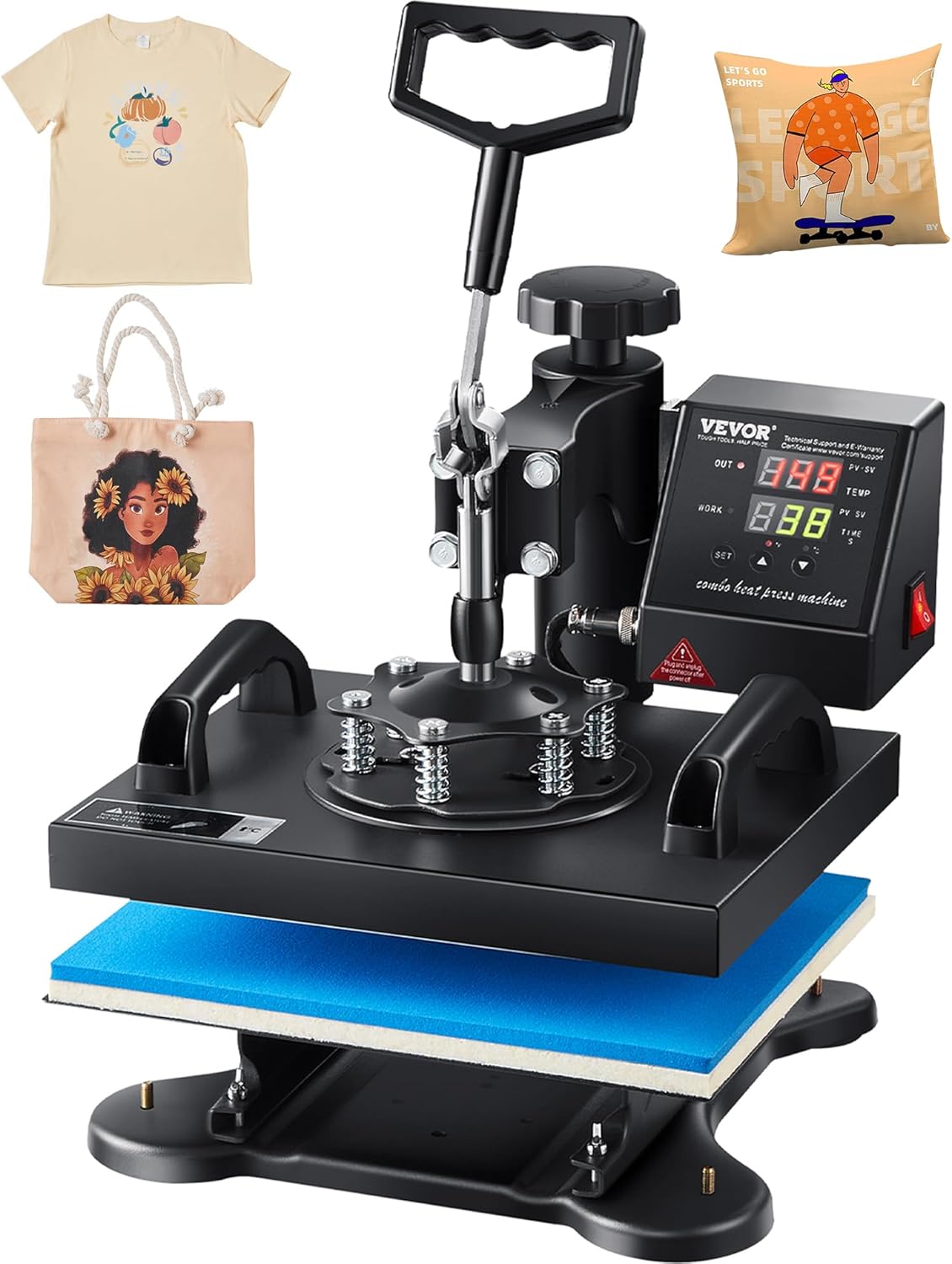 VEVOR Heat Press, 12x10in Heat Press Machine, Clam...