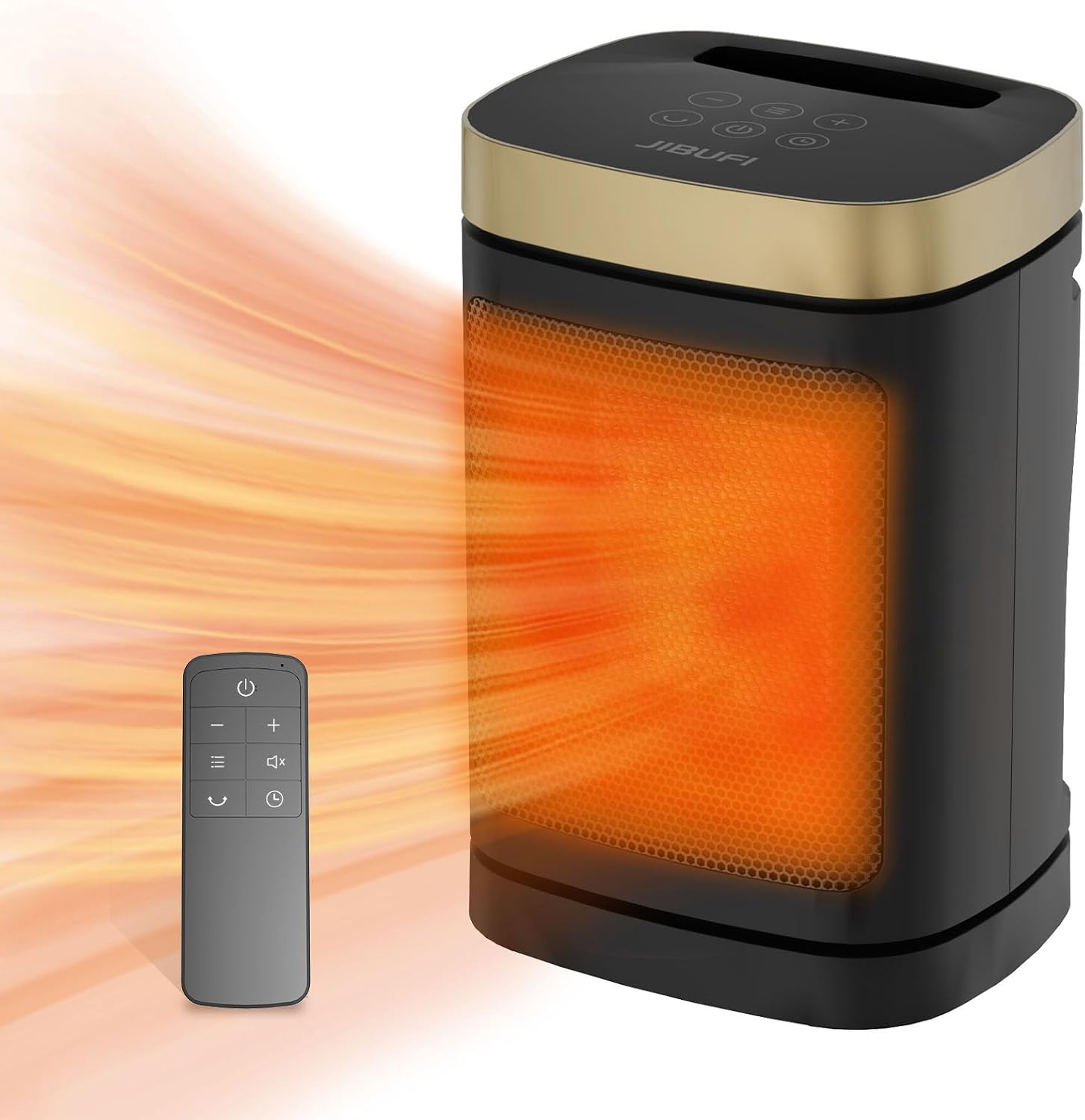 Small Portable Space Heater for Indoor Use -JIBUFI 1500W PTC Electric Heater wit...
