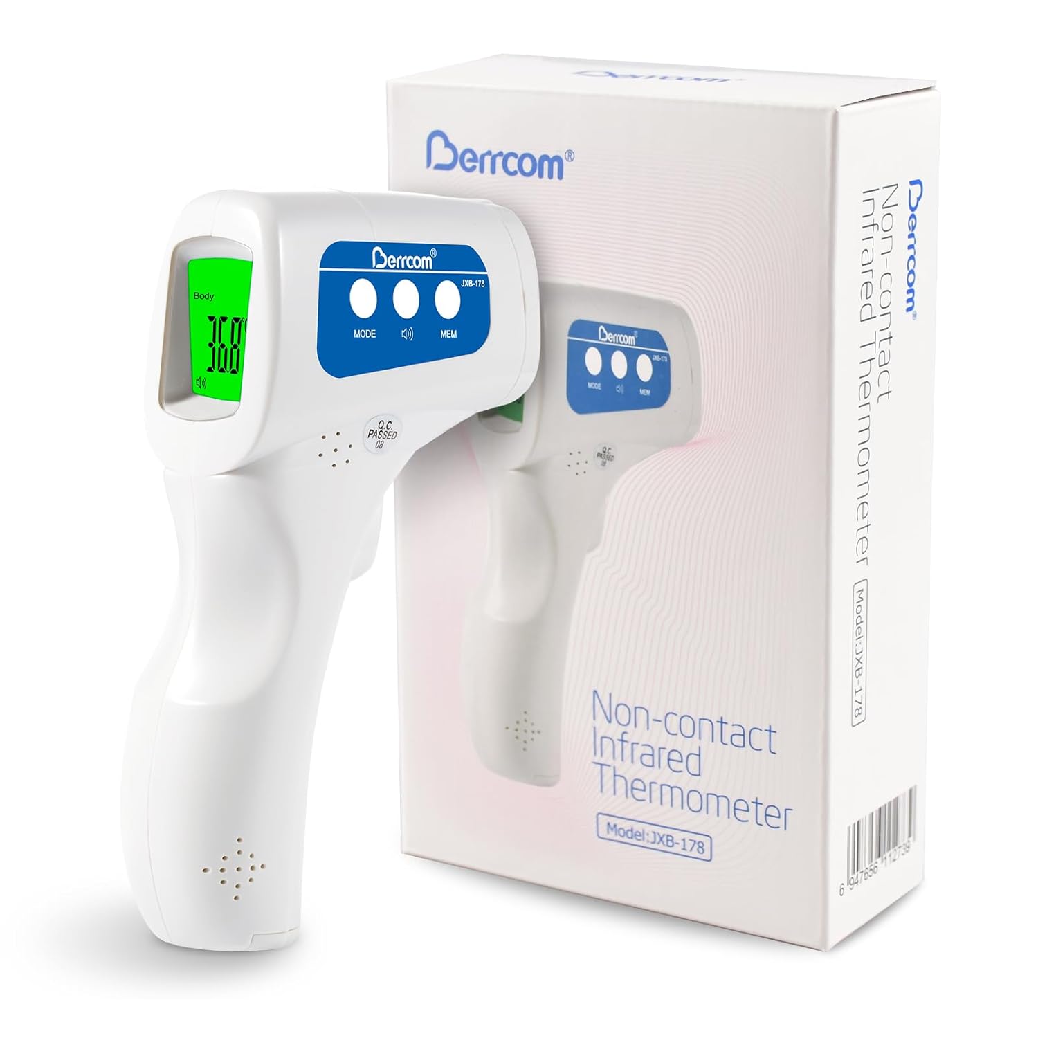 Berrcom Forehead Digital Thermometer Medical Thermometer for Adults and Children...