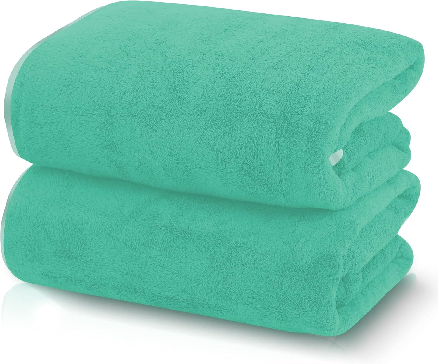 TENSTARS Silk Hemming Bath Towels for Bathroom Clearance - 27 x 55 inches - Ligh...