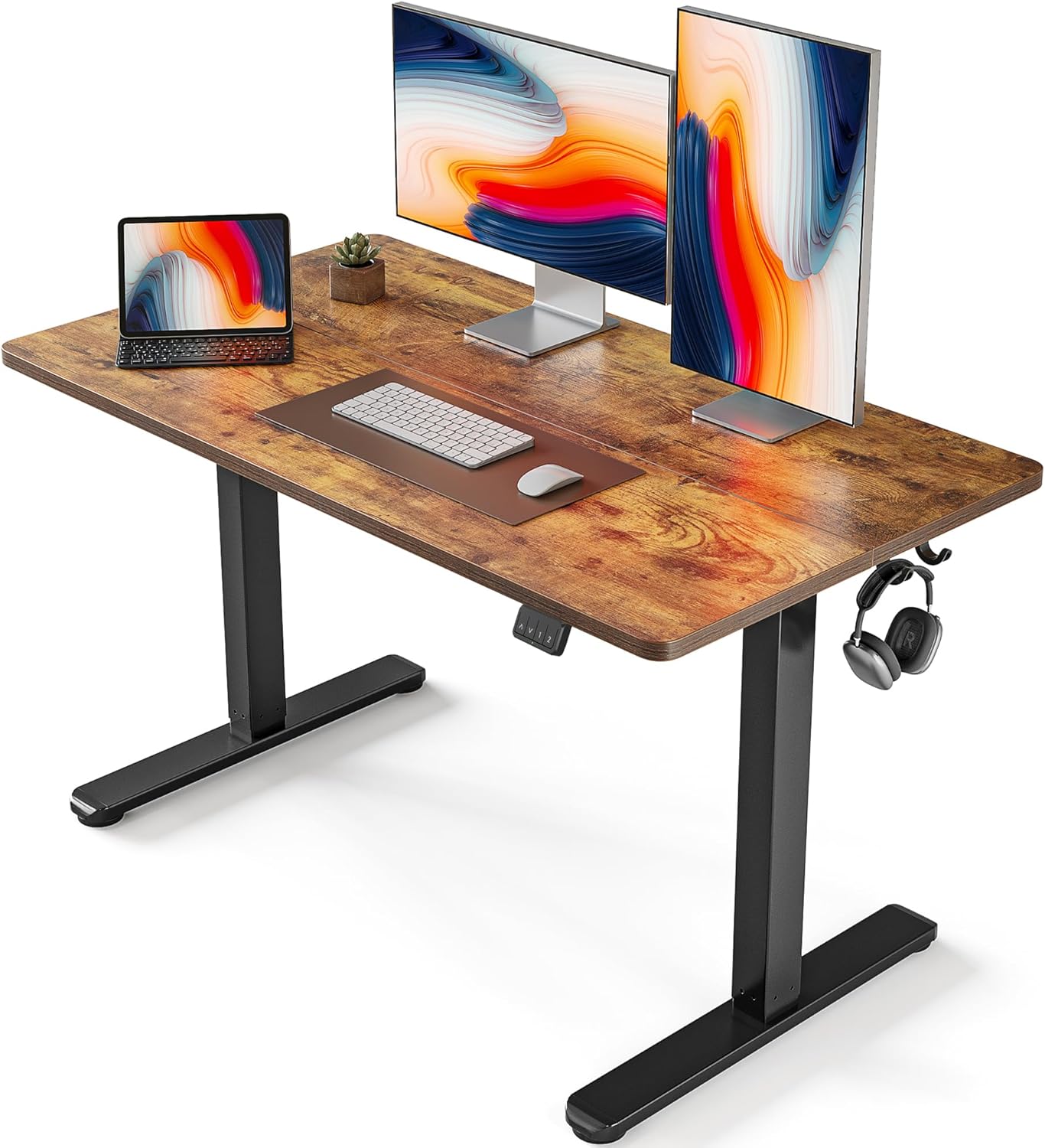 FEZIBO Electric Standing Desk, 48 x 24 Inches Height Adjustable Stand up Desk, S...
