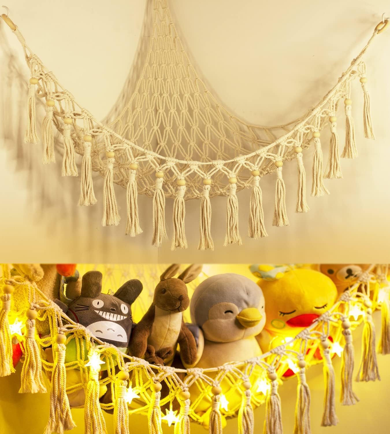 Stuffed Animal Toy Storage Hammock with LED Light...