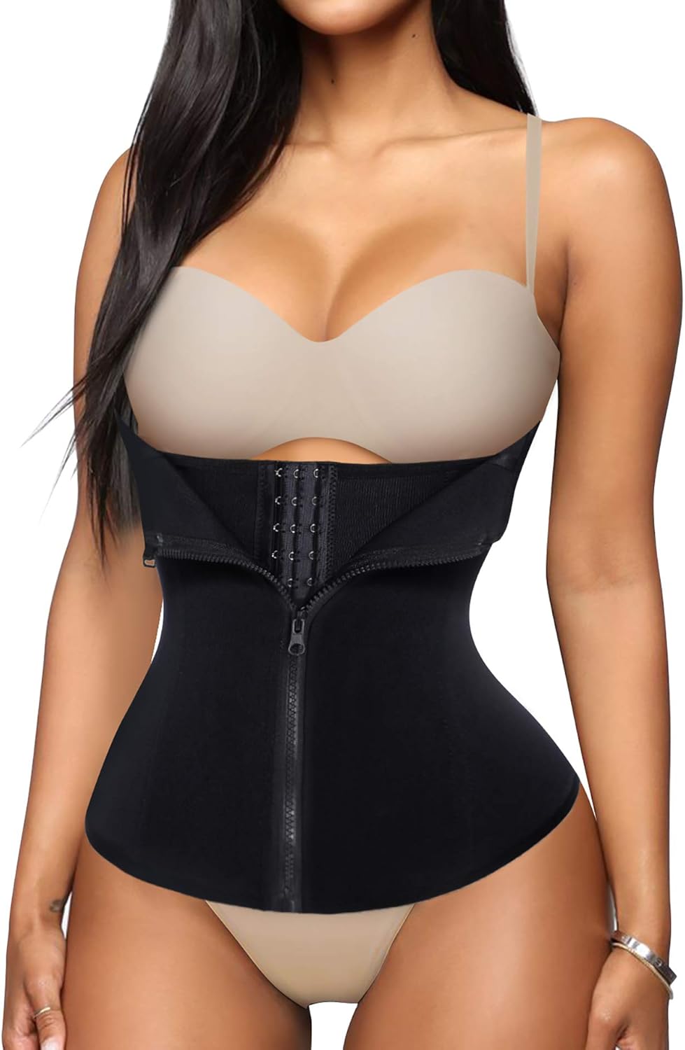 Bafully Womens Underbust Corset Waist Trainer Steel Boned Sport Workout Body Sha...