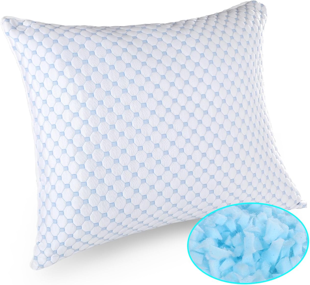 SUQ I OME Cooling Gel Memory Foam Pillows for Sleeping Shredded Memory Foam Pill...