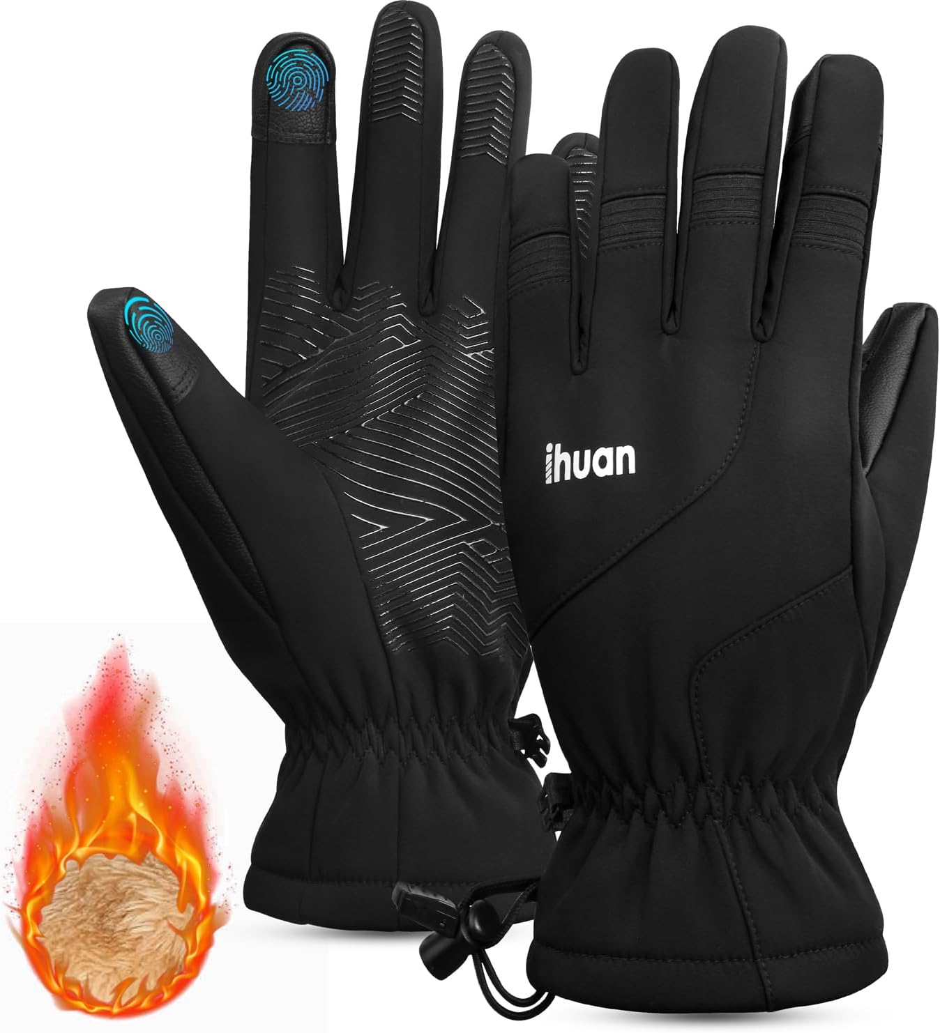ihuan Ski Snow Winter Gloves Women Men Waterproof - Cold Weather Warm Thermal To...