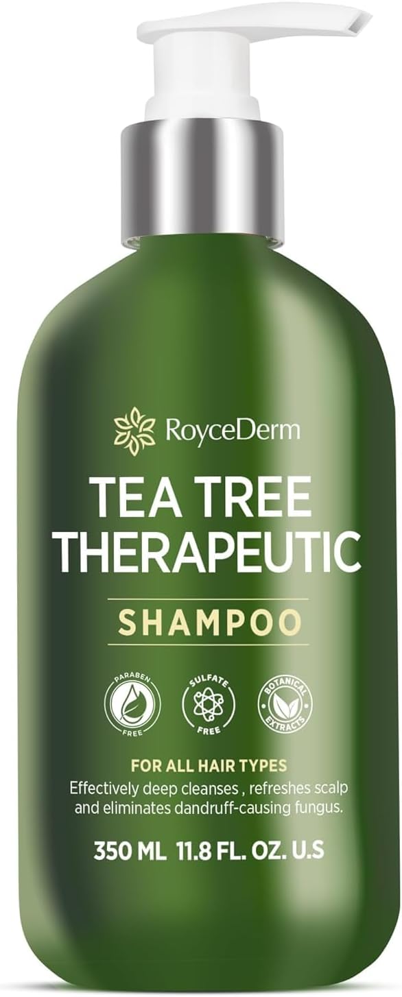 Roycederm Tea Tree Oil Shampoo for Dry Scalp, Dandruff, and Itchy Scalp - Clarif...