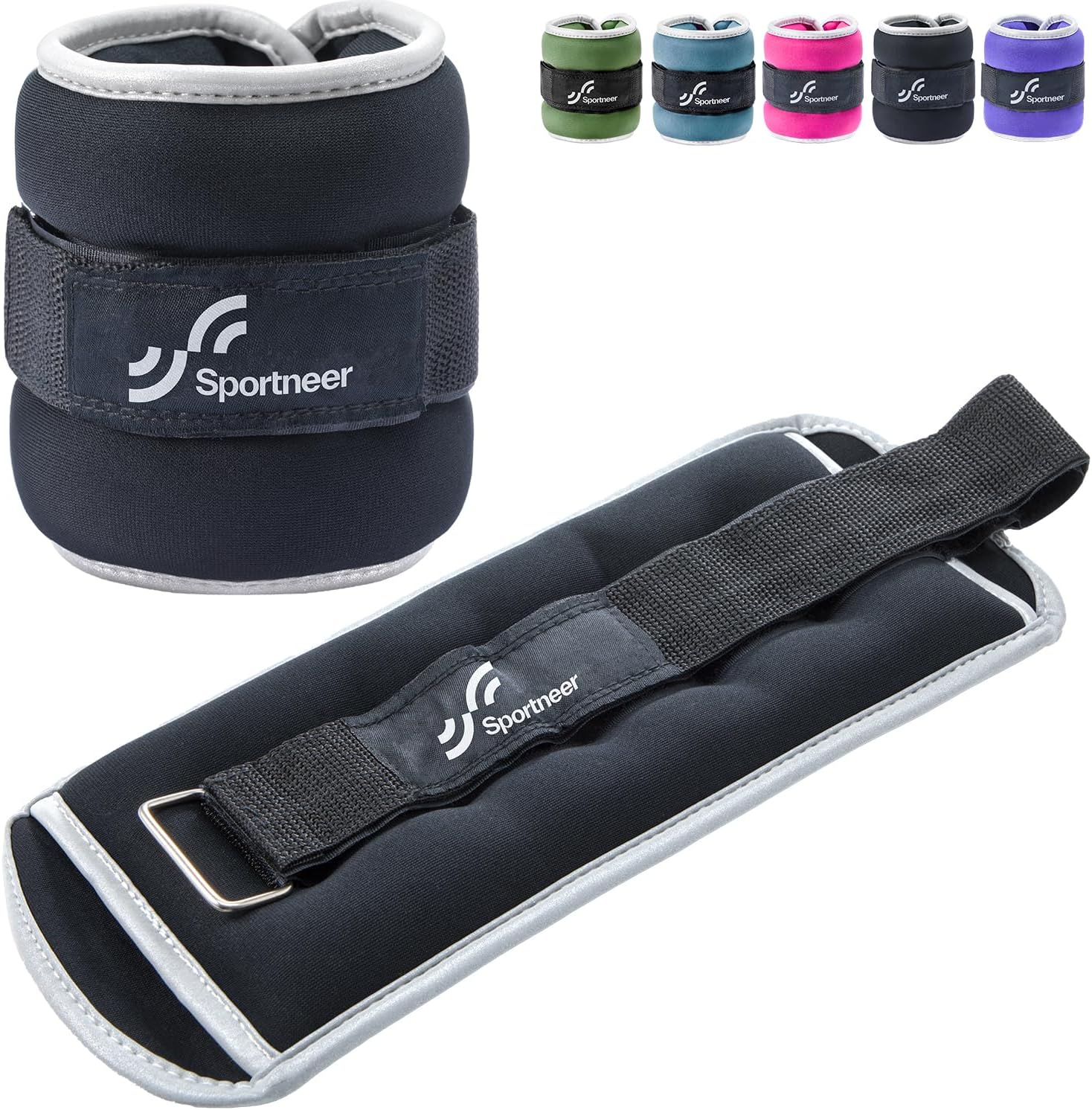 Sportneer Ankle Weights Wrist Weights 0.5/1/2/3/5 LBS Pair for Men Women Kids St...