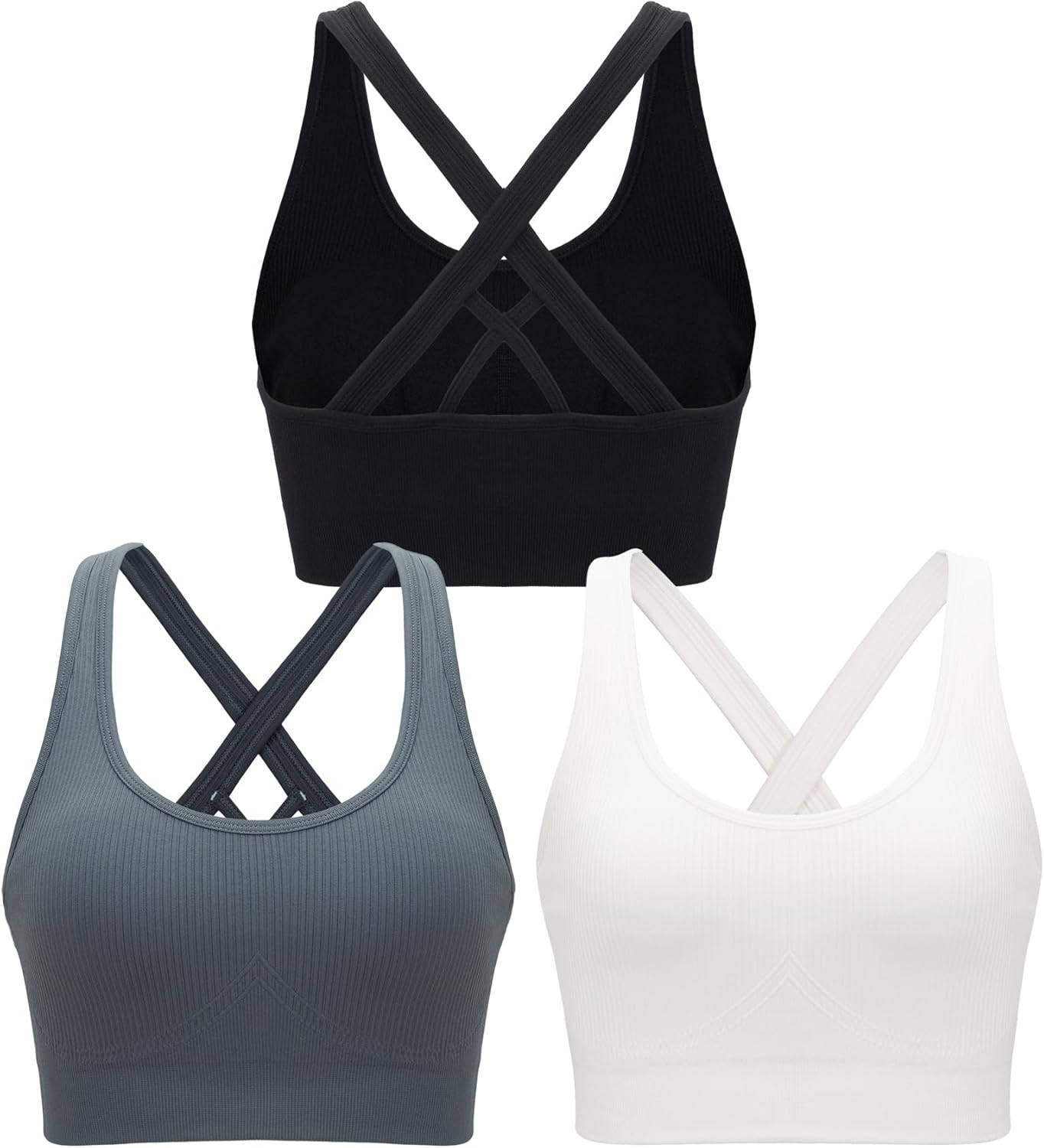 RUNNING GIRL Sports Bra for Women High Support, Criss-Cross Back Padded Strappy...