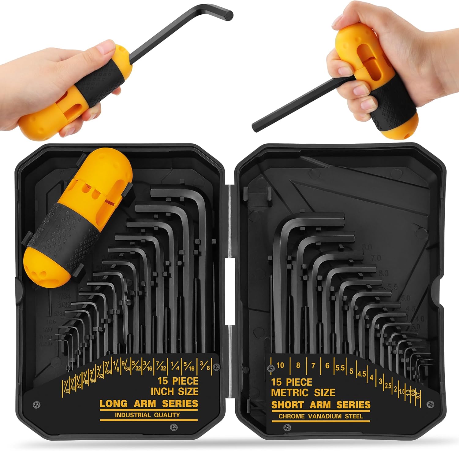 ELEAD 31-Piece Hex Key Set - Allen Wrench Set, SAE and Metric Allen Keys MM(0.7m...