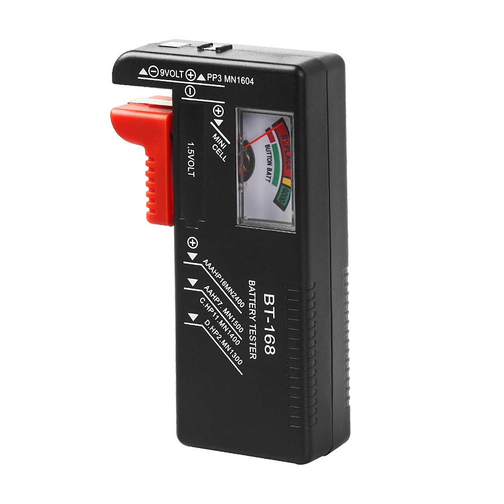 WUJUN Analogue Battery Tester Multi Size Battery Checker for AA AAA C D 9V 1.5V...