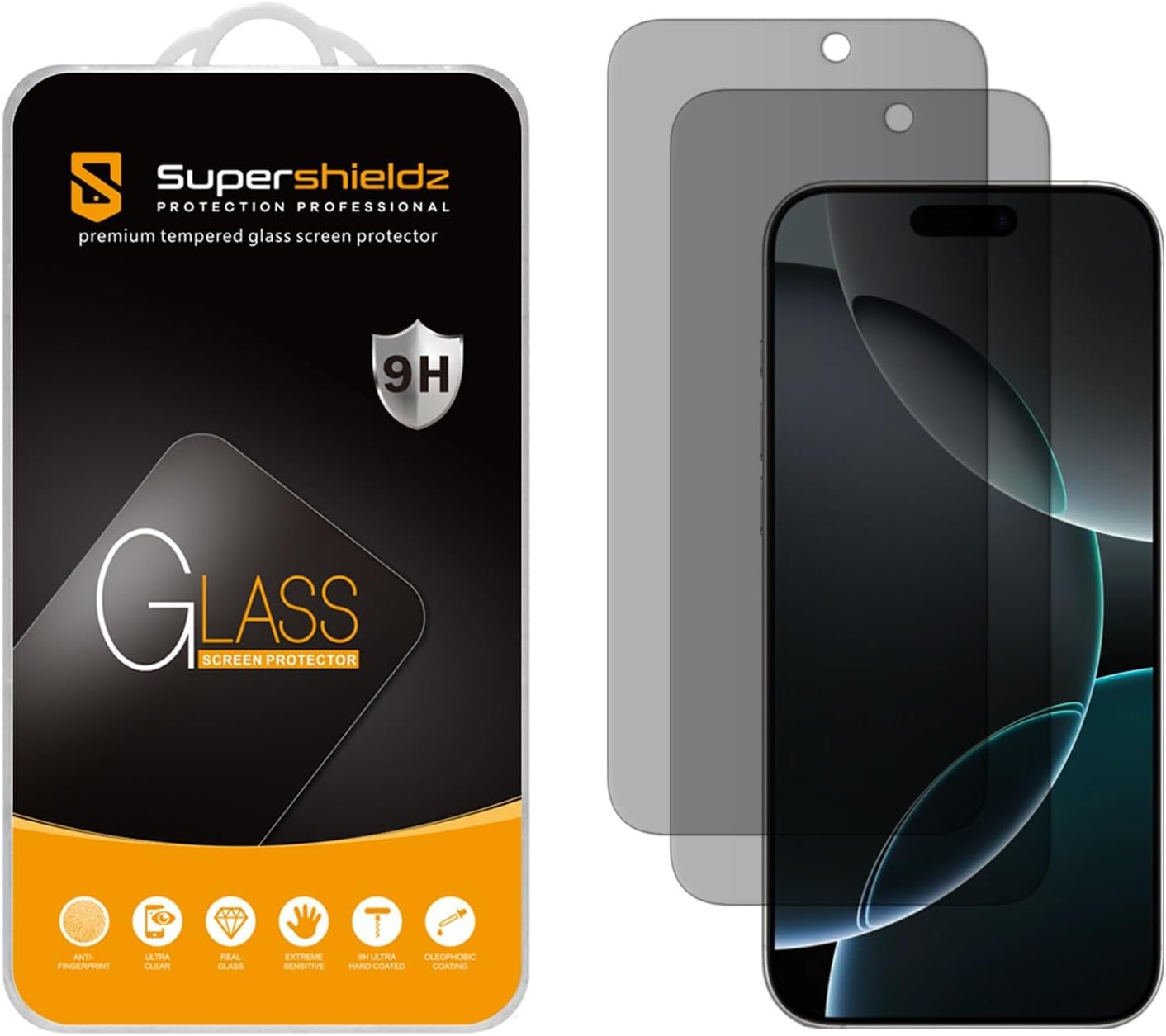 Supershieldz (2 Pack) (Privacy) Anti Spy Screen Protector Designed for iPhone 16...