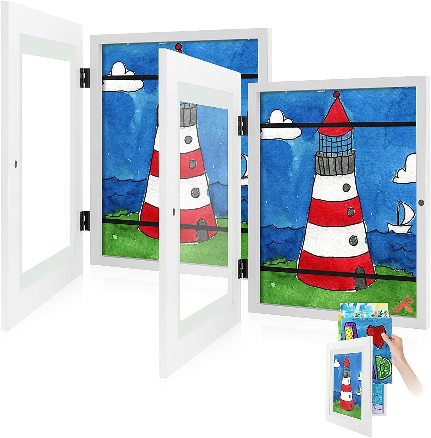 Golden State Art 8.5x11 Kids Art Frames Front-Opening Great for Kids Drawings, A...
