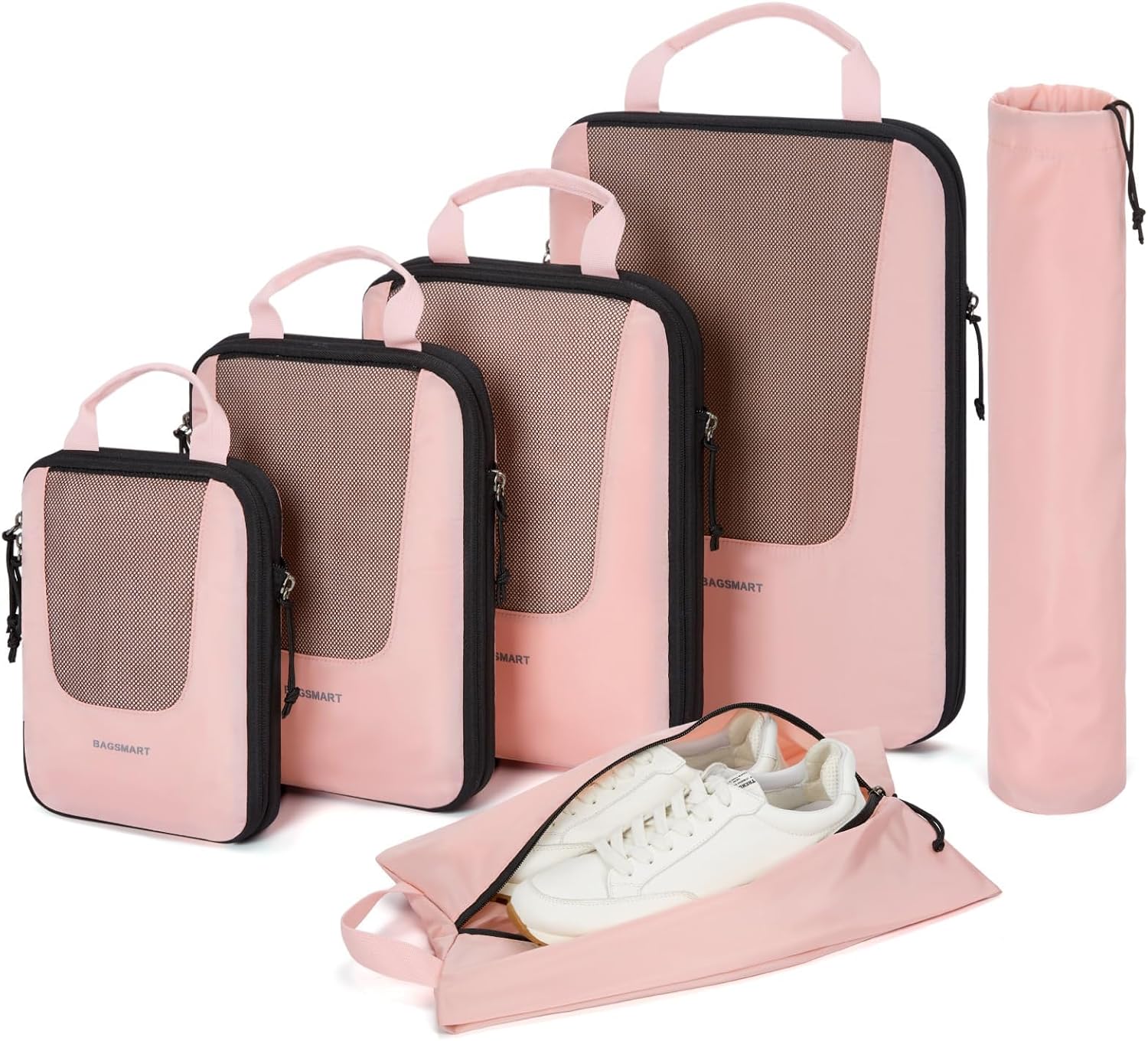 BAGSMART Compression Packing Cubes for Travel, 6 S...