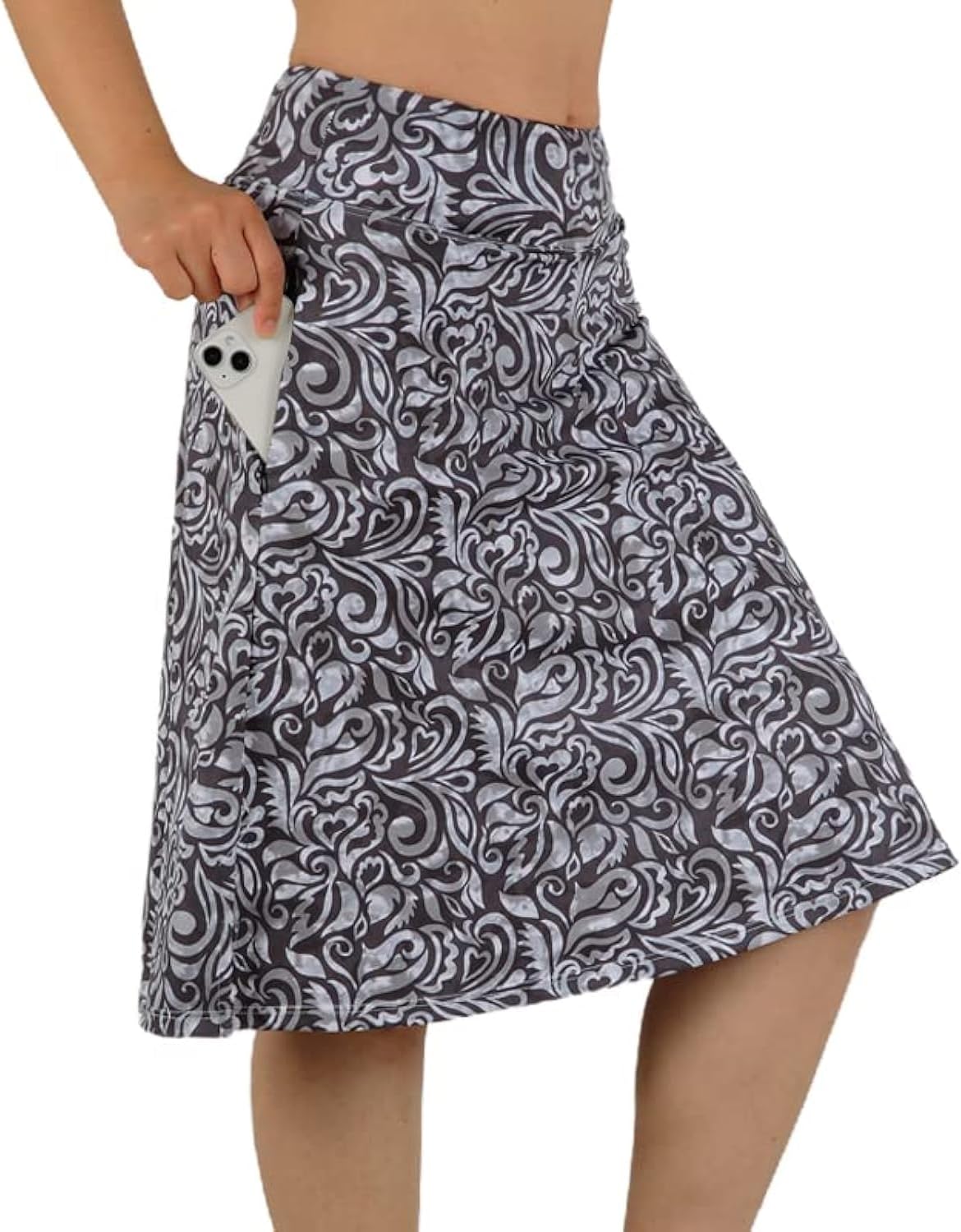 Womens Skorts Modest Knee Length Skirts Athletic Midi Active Running Skirt Mediu...