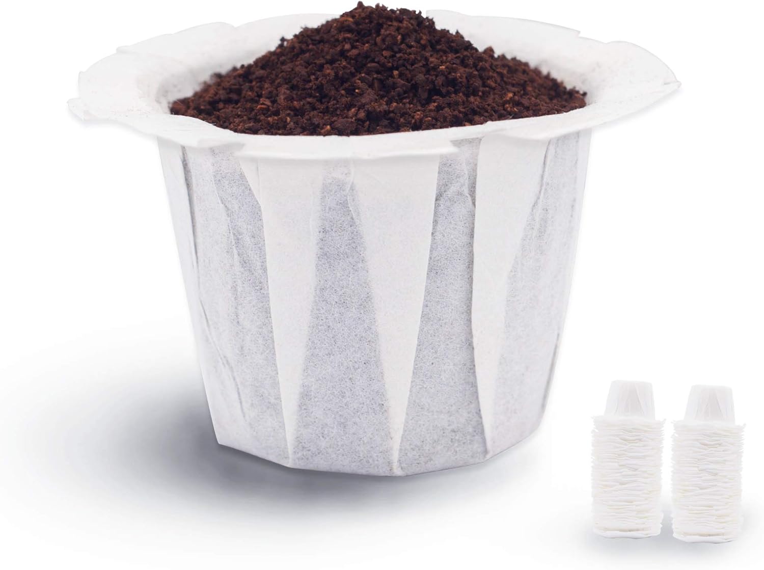Disposable Coffee Filters, 100 Counts Coffee Filter Paper for Keurig Brewers Sin...