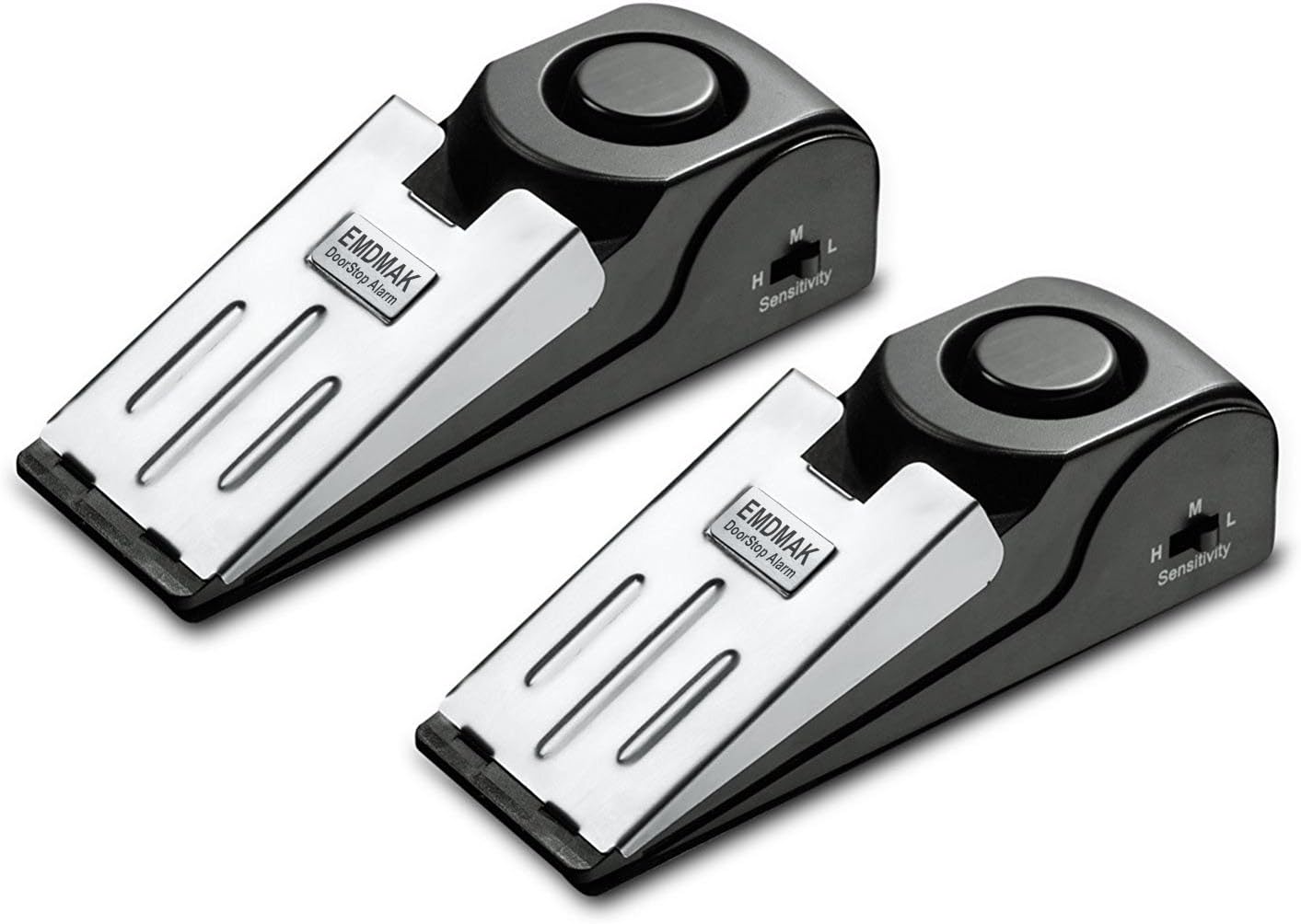 EMDMAK Door Stop Alarm with 120DB Siren Door Stop for Home & Travel (Black) (Pac...