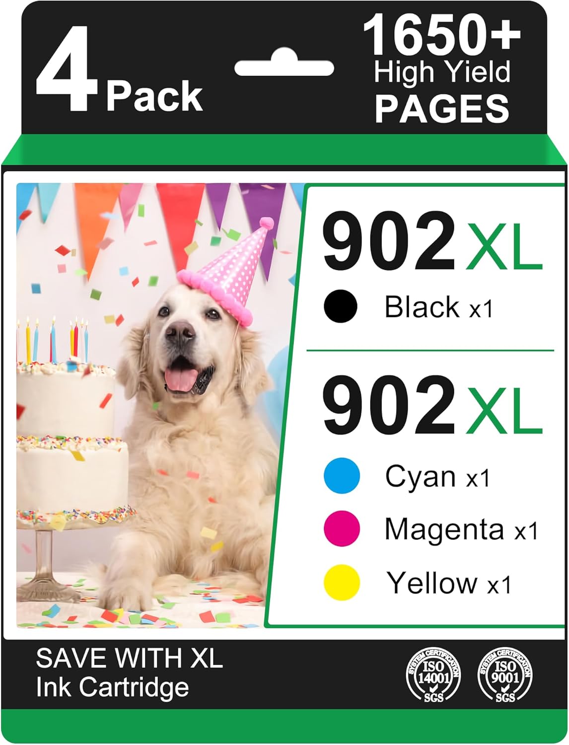 XL 902 Ink Cartridges for HP Printers Replacement for HP 902XL Ink Cartridges Co...