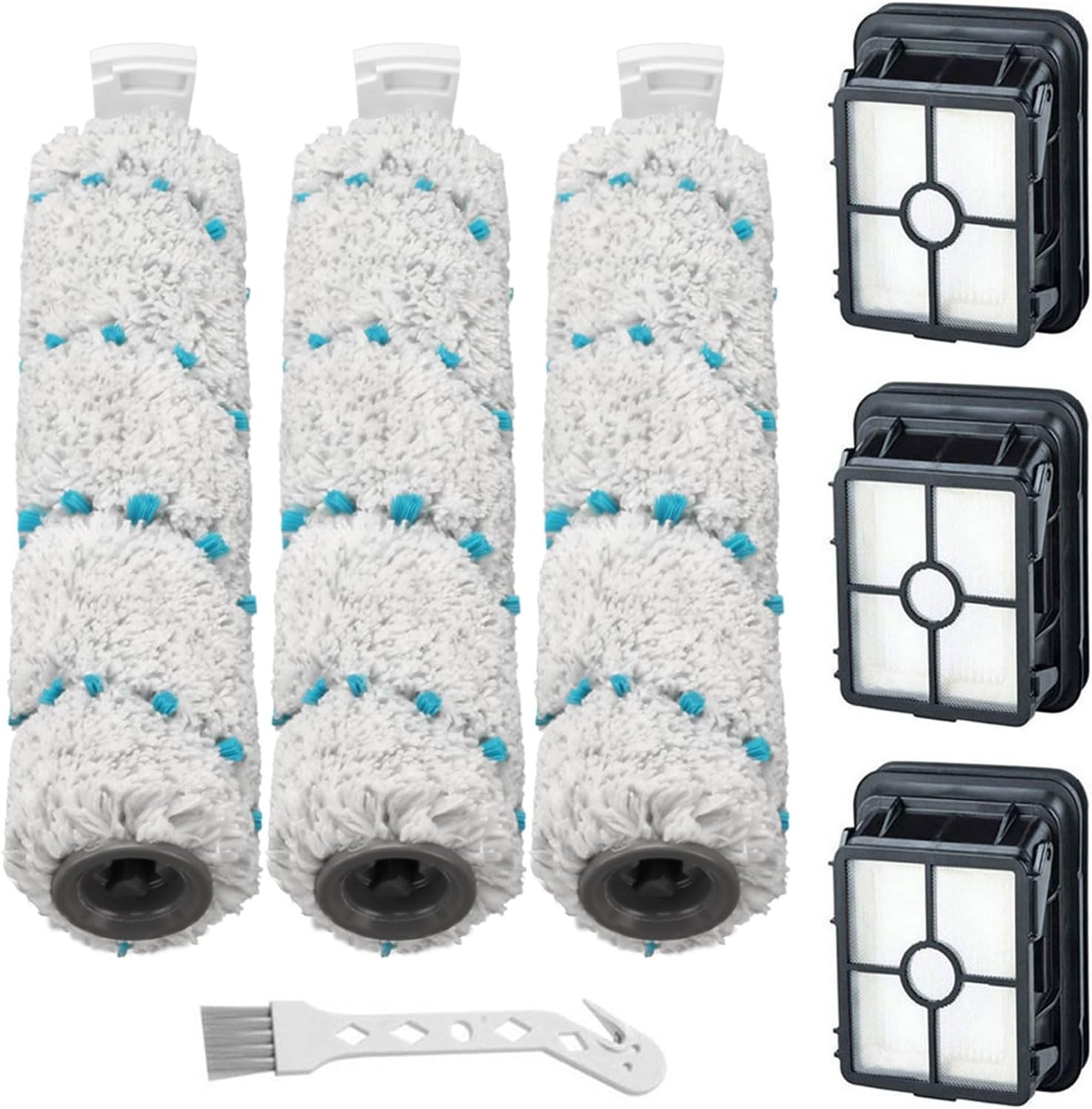 Lemige 3 Pack Replacement Brushes and Filters for Bissell CrossWave Max 2554 259...