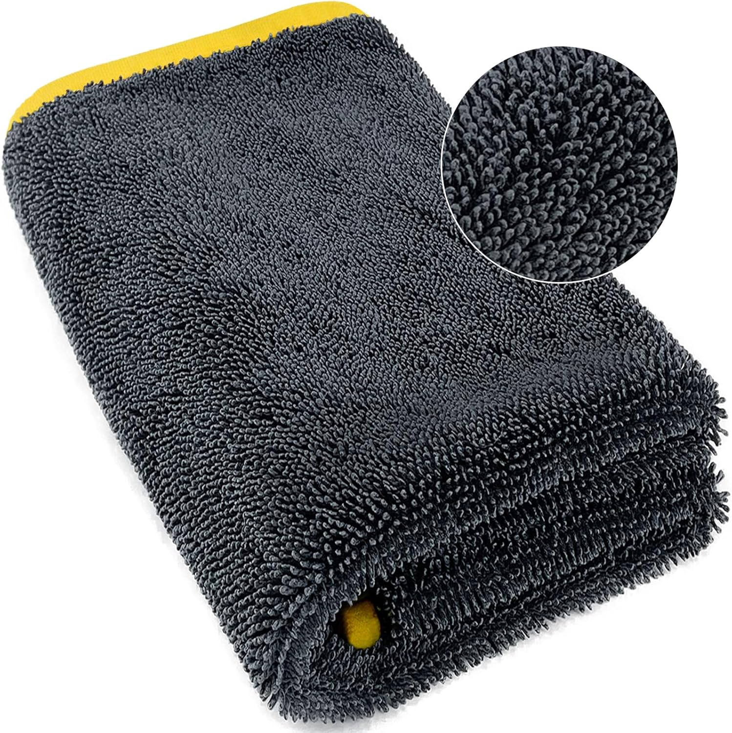 Airlab Car Drying Towel Extra Large and Thick 90x60cm XXL, 650GSM Thick Microfib...