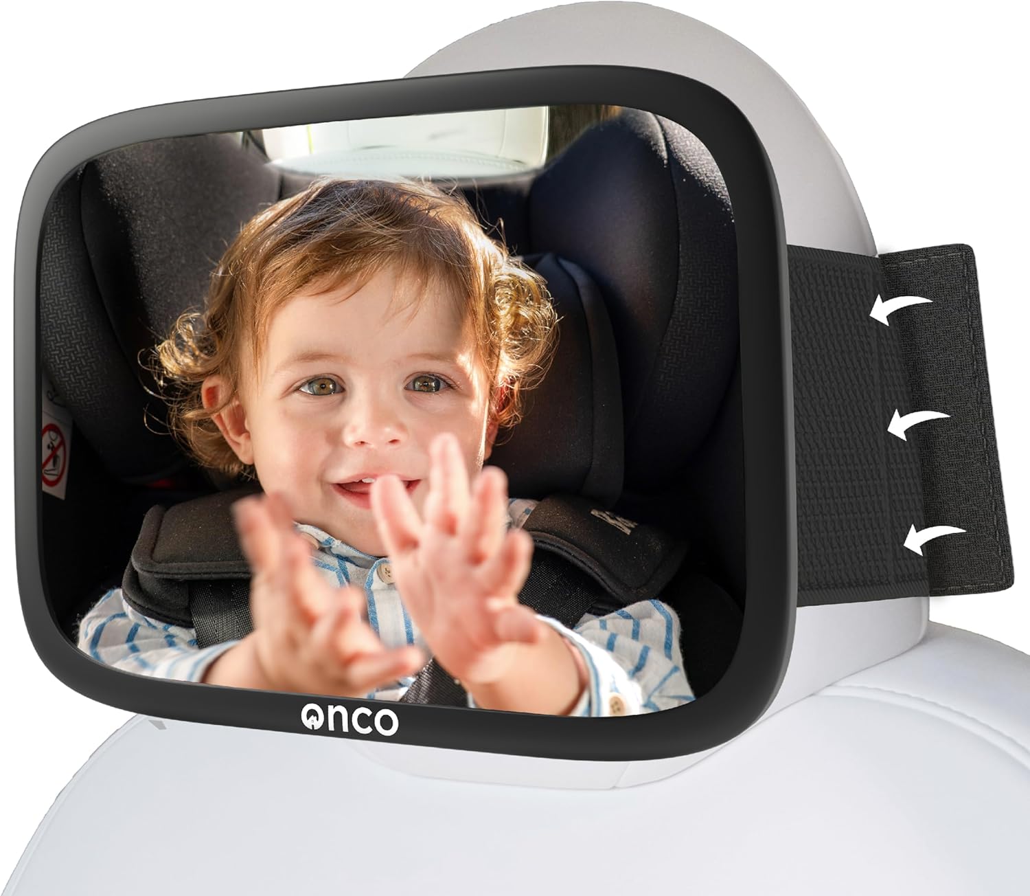 Onco Fixed Headrest Baby Car Mirror - Tesla-Compatible Car Mirror for Baby, 100%...