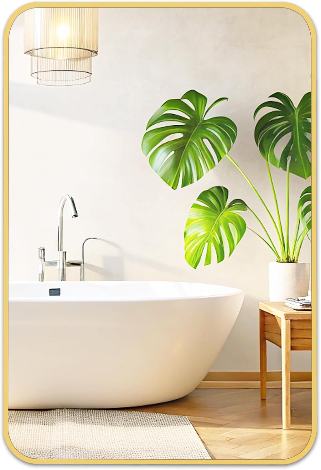 Fabuday Gold Bathroom Mirror for Over Sink Wall - 24x36 Rectangle Mirror with Go...