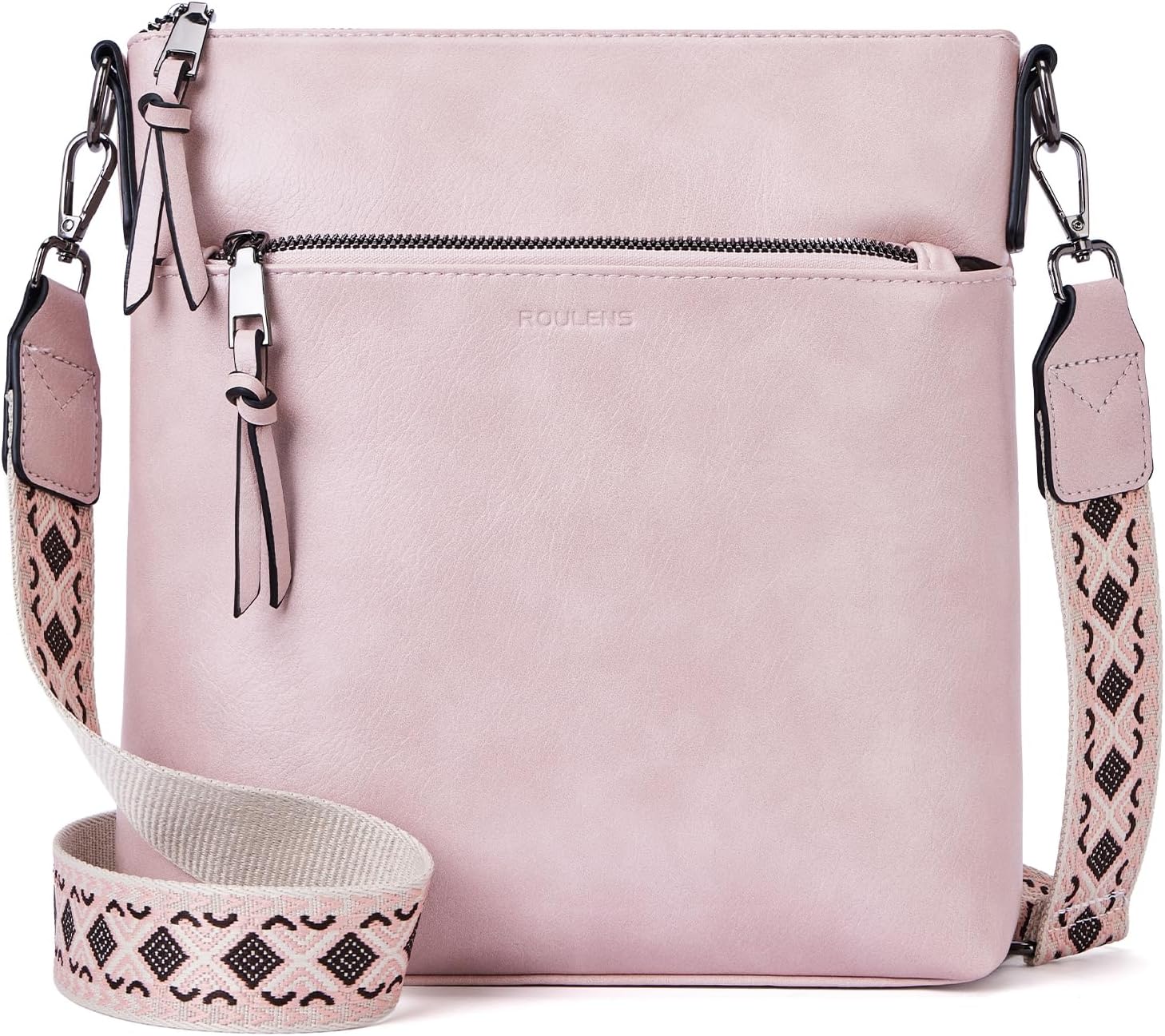 Roulens Trendy Crossbody Bag for Women,Lightweight Medium Crossbody Purse Soft L...