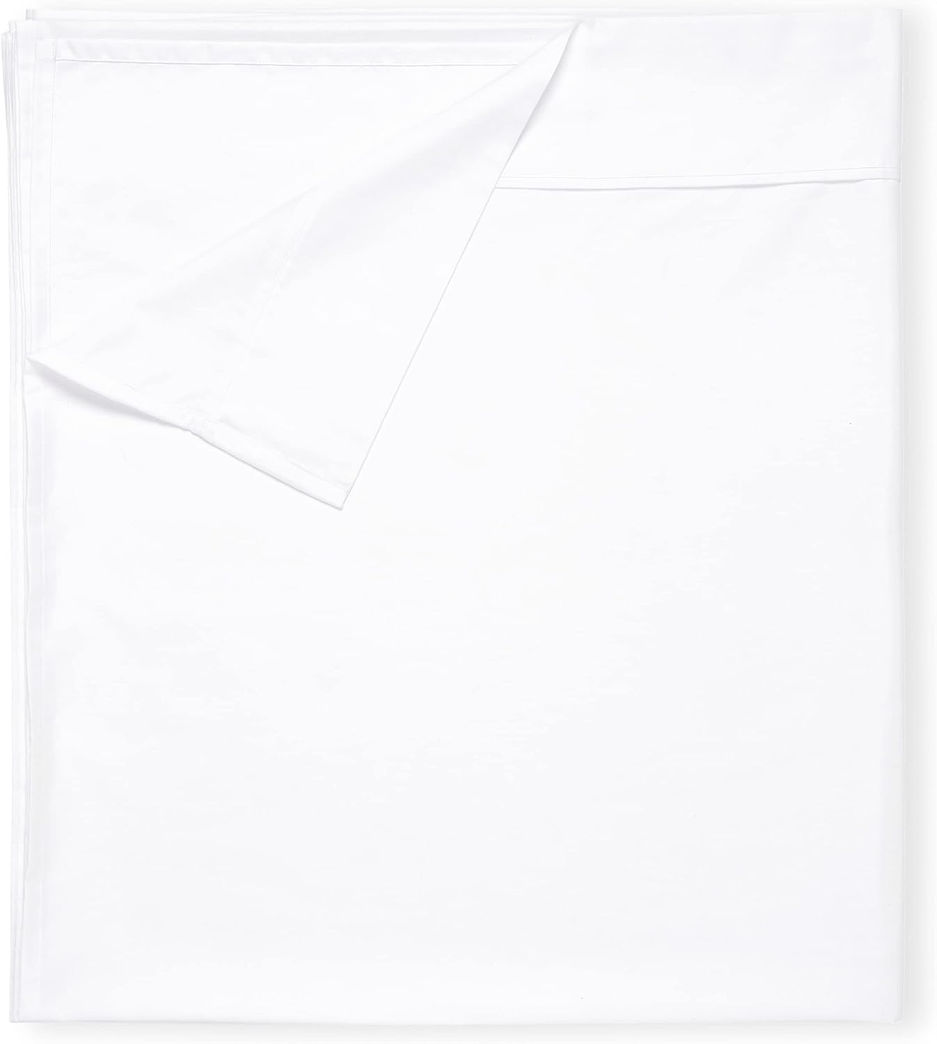 California Design Den Twin Flat Sheet Only, Soft 400 Thread Count 100% Cotton Be...