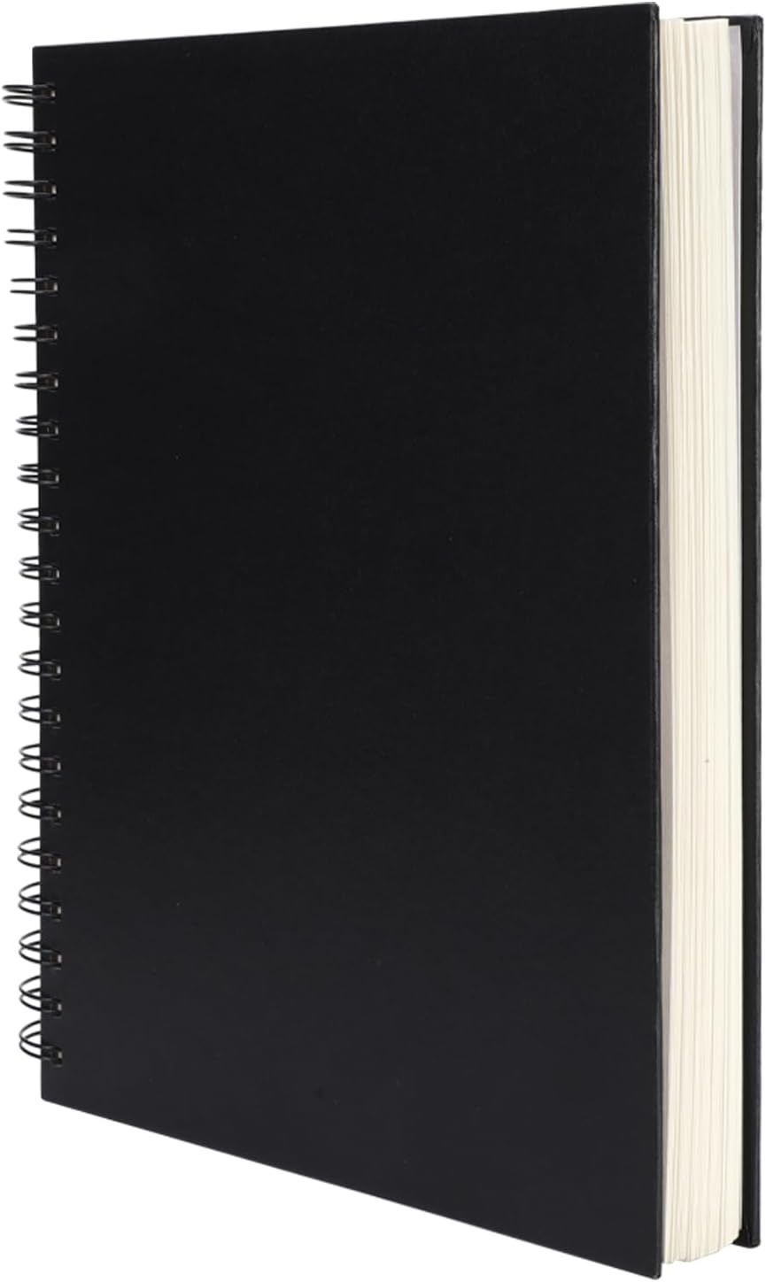 8.5x11inches Hardbound Sketch Book, Spiral Bound Sketch Pad, 80-Sheets 90gsm Inn...