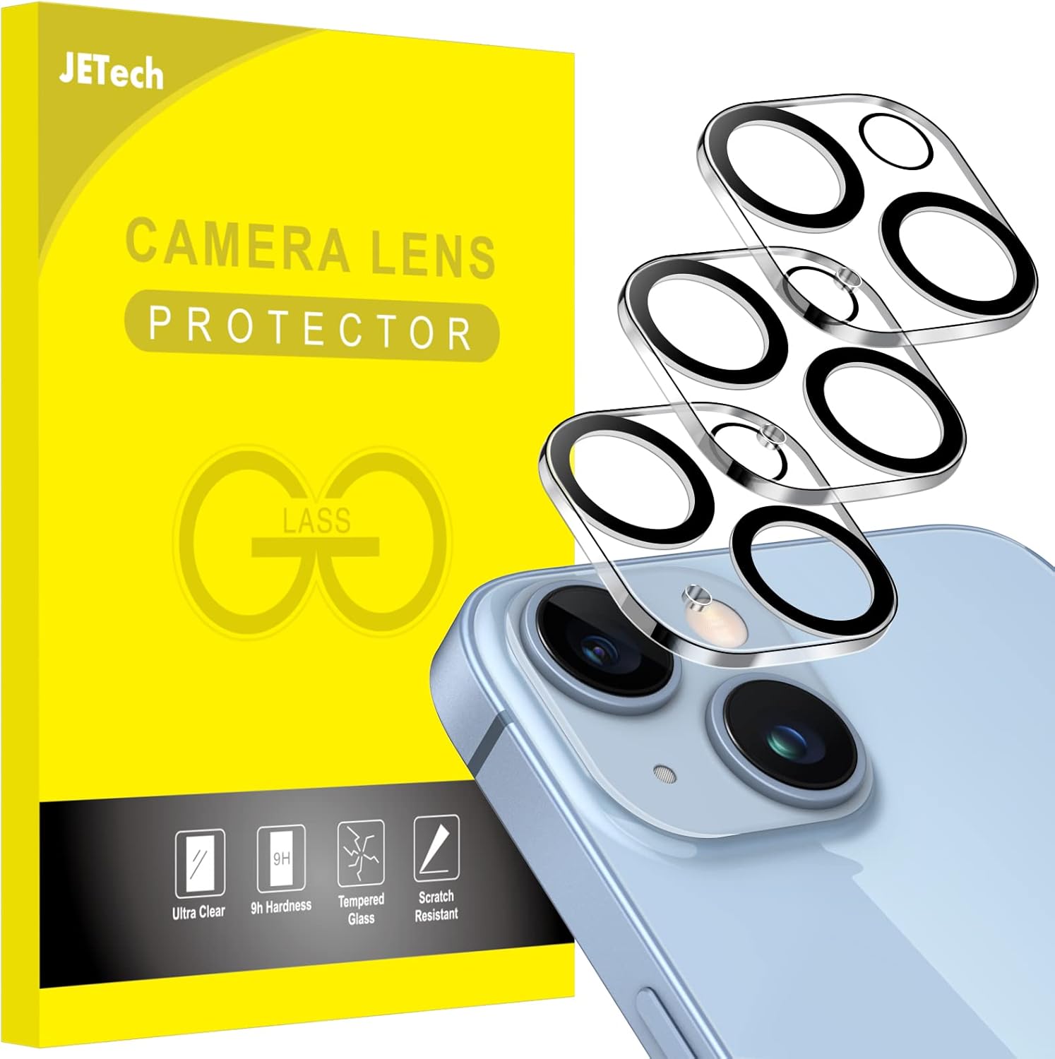JETech Camera Lens Protector for iPhone 14 6.1-Inch and iPhone 14 Plus 6.7-Inch,...