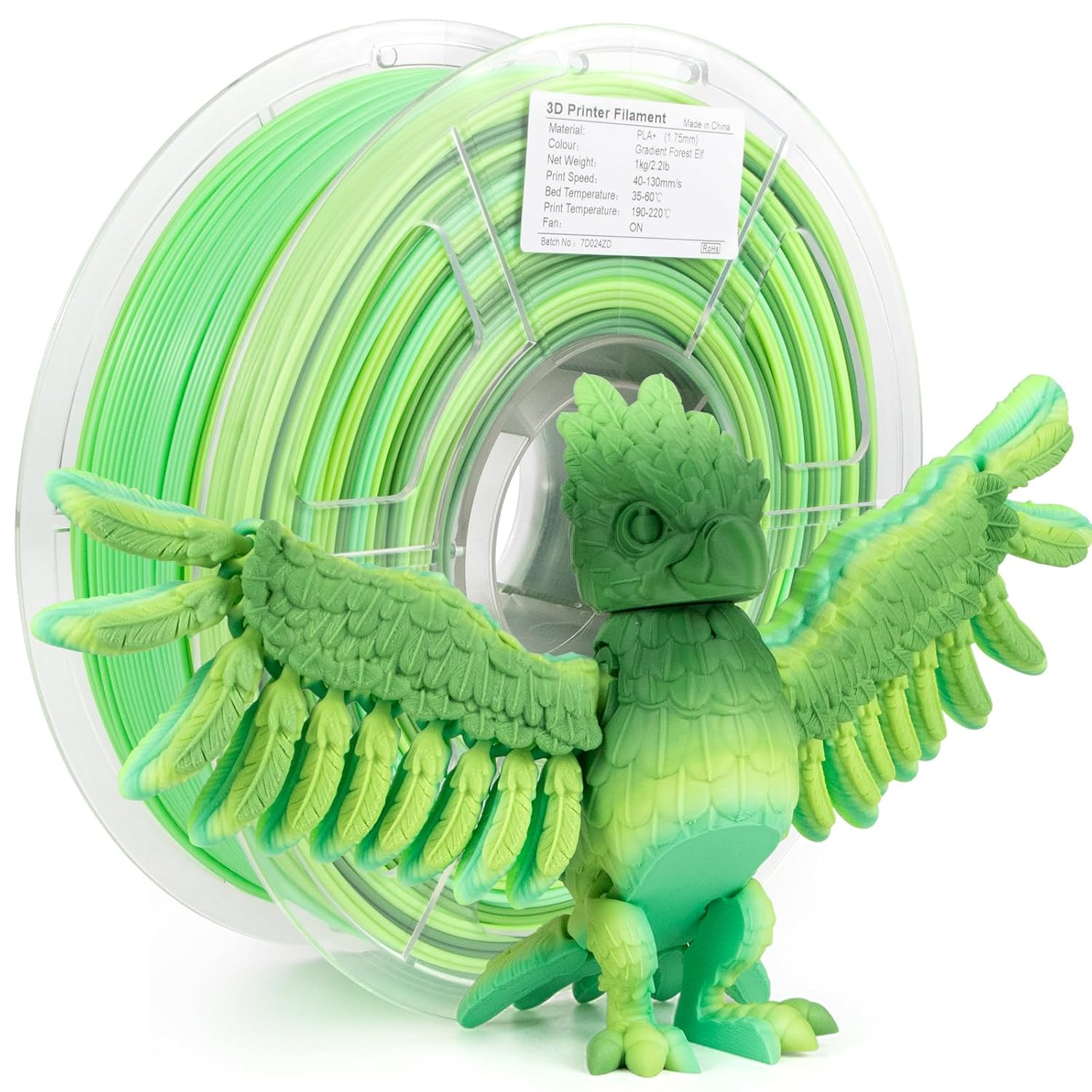 iSANMATE 3D Printer Filament (PLA+), Matte PLA+ Filament 1.75mm, Macaron Rainbow...