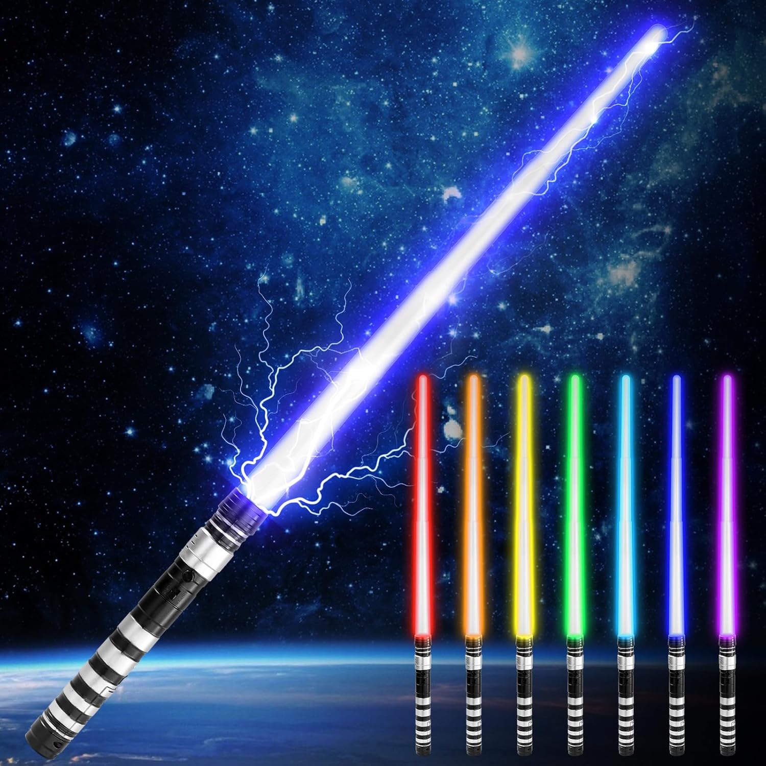 Yumuwind Light Sabers for Kids - Light Up Saber with Sound, 7 Colors Changeable...