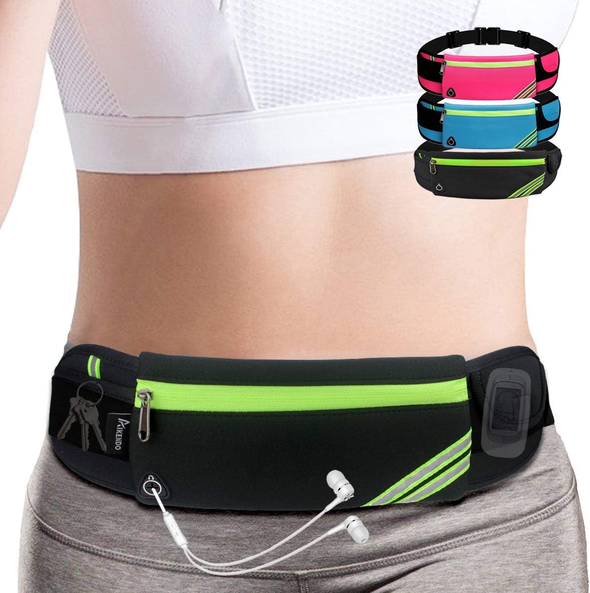 Slim Running Belt Fanny Pack,Waist Pack Bag for Hiking Cycling Workout,Reflectiv...