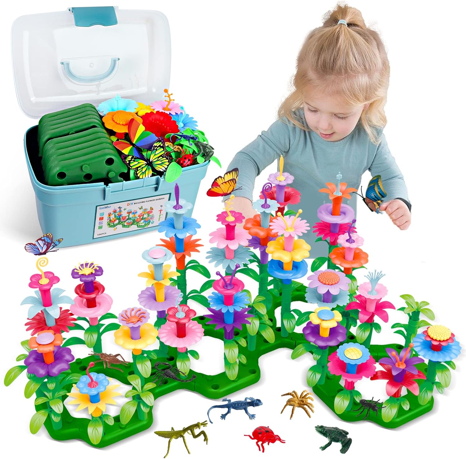Birthday Toys Gifts for 2 3 4 5 6 Years Old Toddler Girls Boys, 156 PCS Insect F...