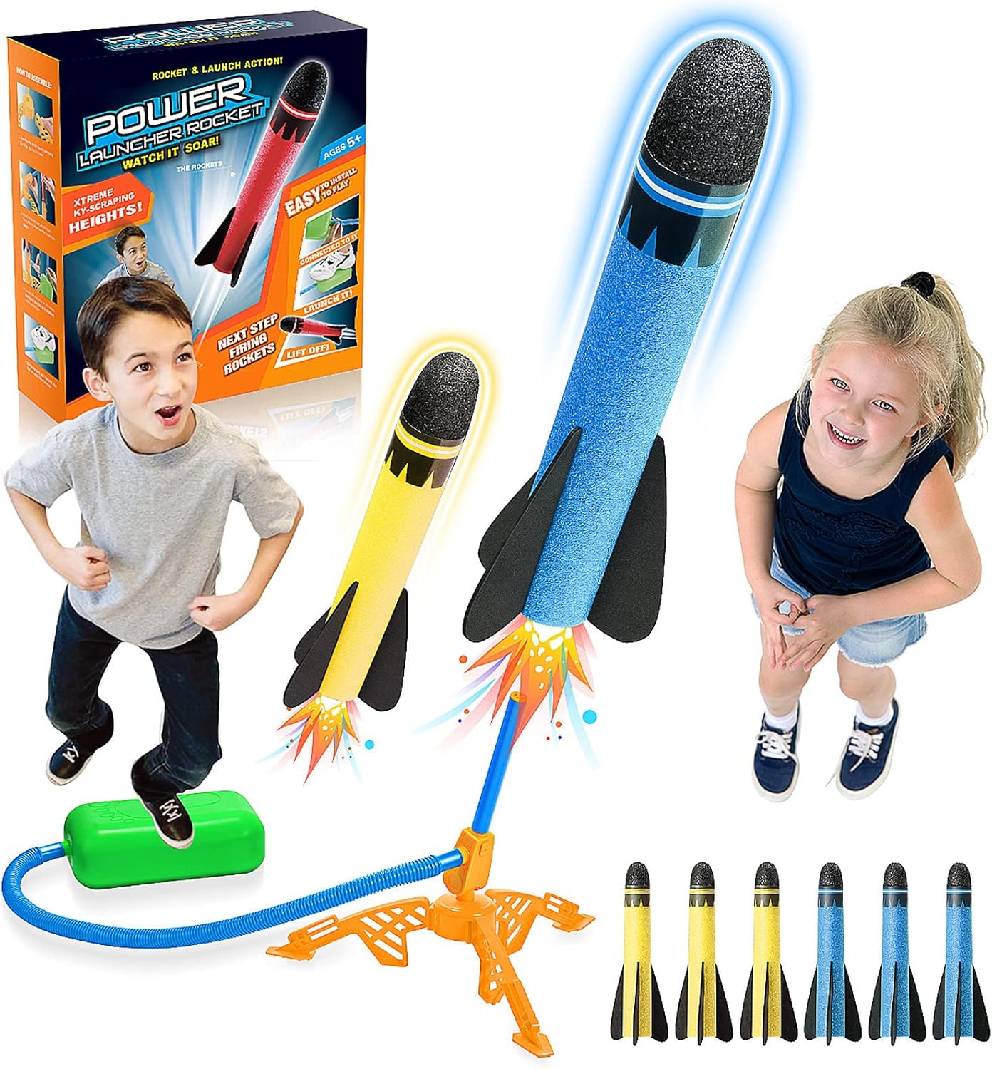 DejaNard Toys for 3-10 Year Old Boys, Rocket Toy Launcher for Kids Gifts for 3-1...