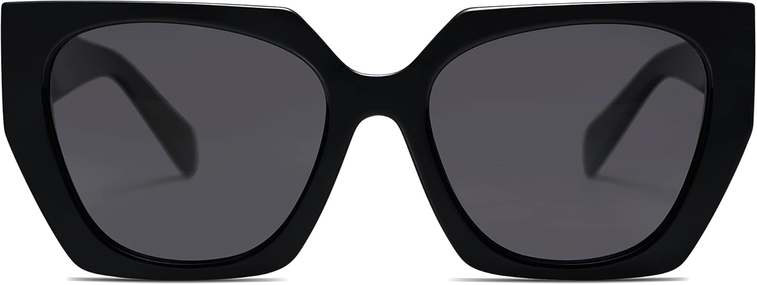 SOJOS Trendy Oversized Polarized Sunglasses Womens Big Square Cateye Sunnies, Le...