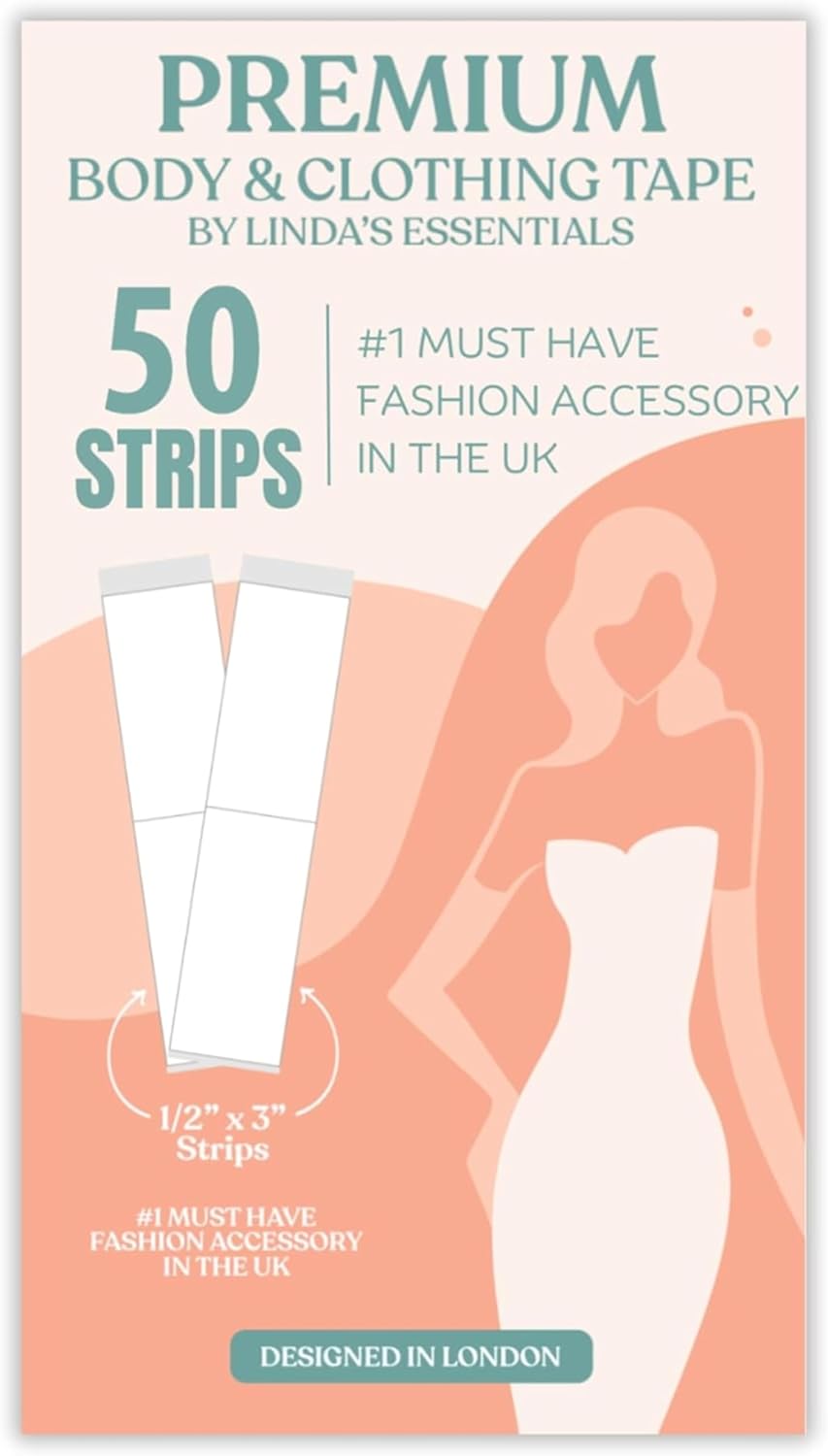 Linda's Essentials Double Sided Body Tape and Fashion Tape, Tit Tape, Double Sid...