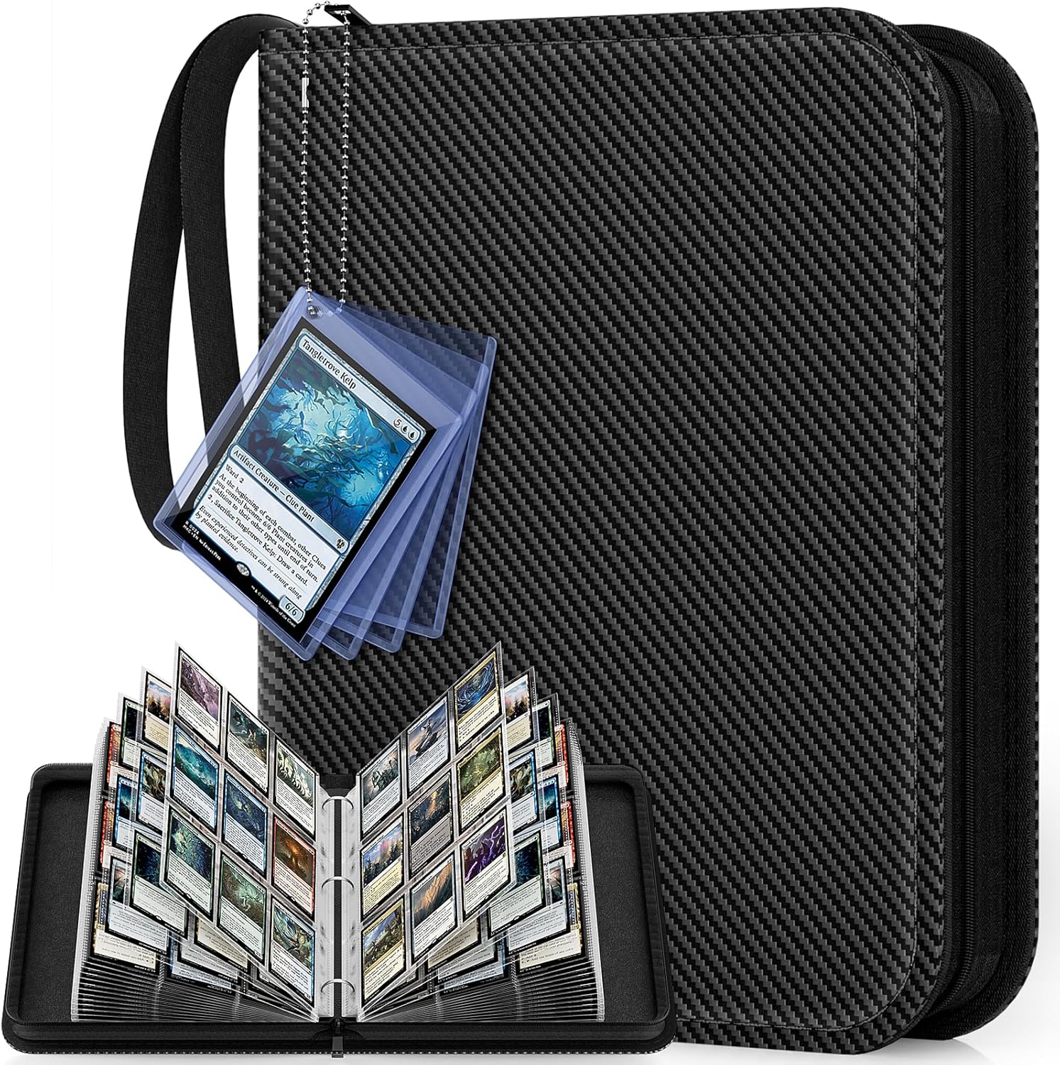 720 Pockets Trading Card Binder, 9 Pockets Card Albums with Sleeves Card Organis...
