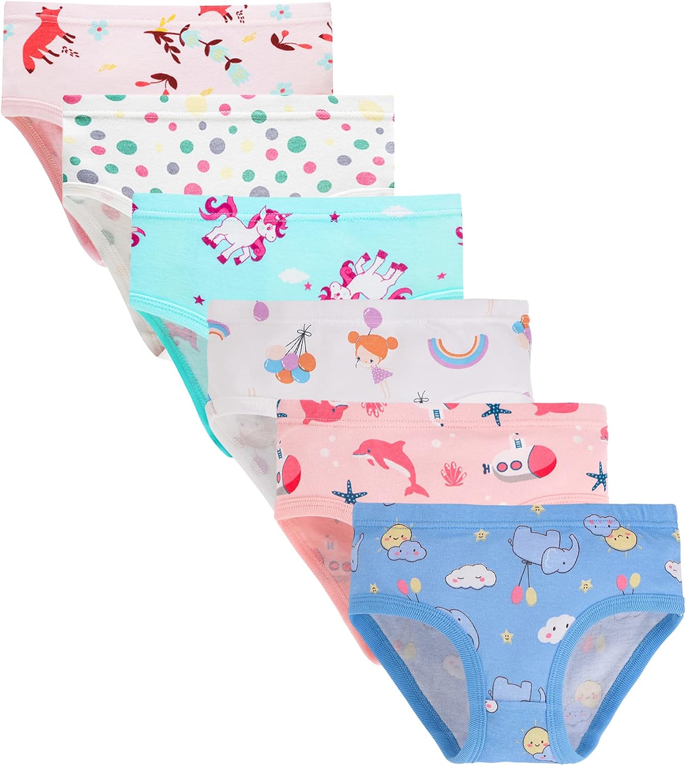 Sladatona Little Girls Soft Underwear Toddler Kids Breathable Comfort Panties 2...