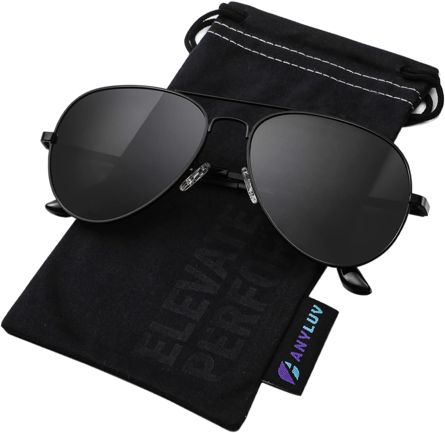 ANYLUV Pilot Sunglasses Mens, Polarised Sunglasses Men Women Classic Black Shade...